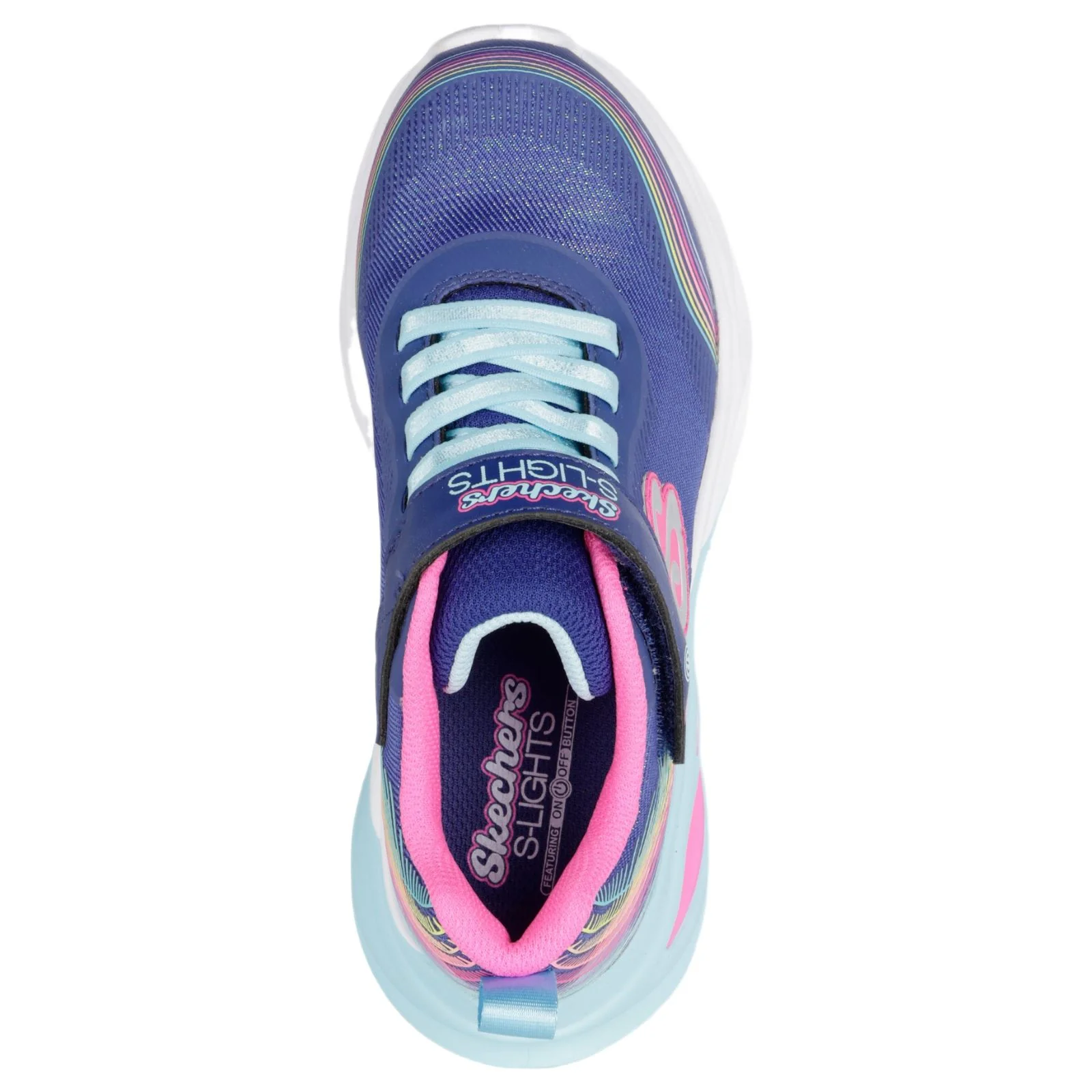 Skechers Cosmic Glow Rainbow Beam Junior Girls Shoes - Image 3