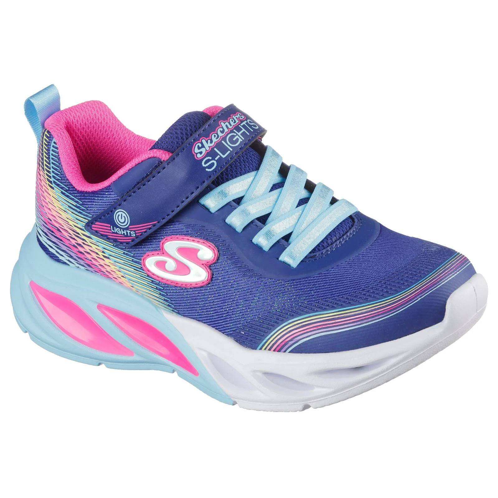Skechers Cosmic Glow Rainbow Beam Junior Girls Shoes - Image 5