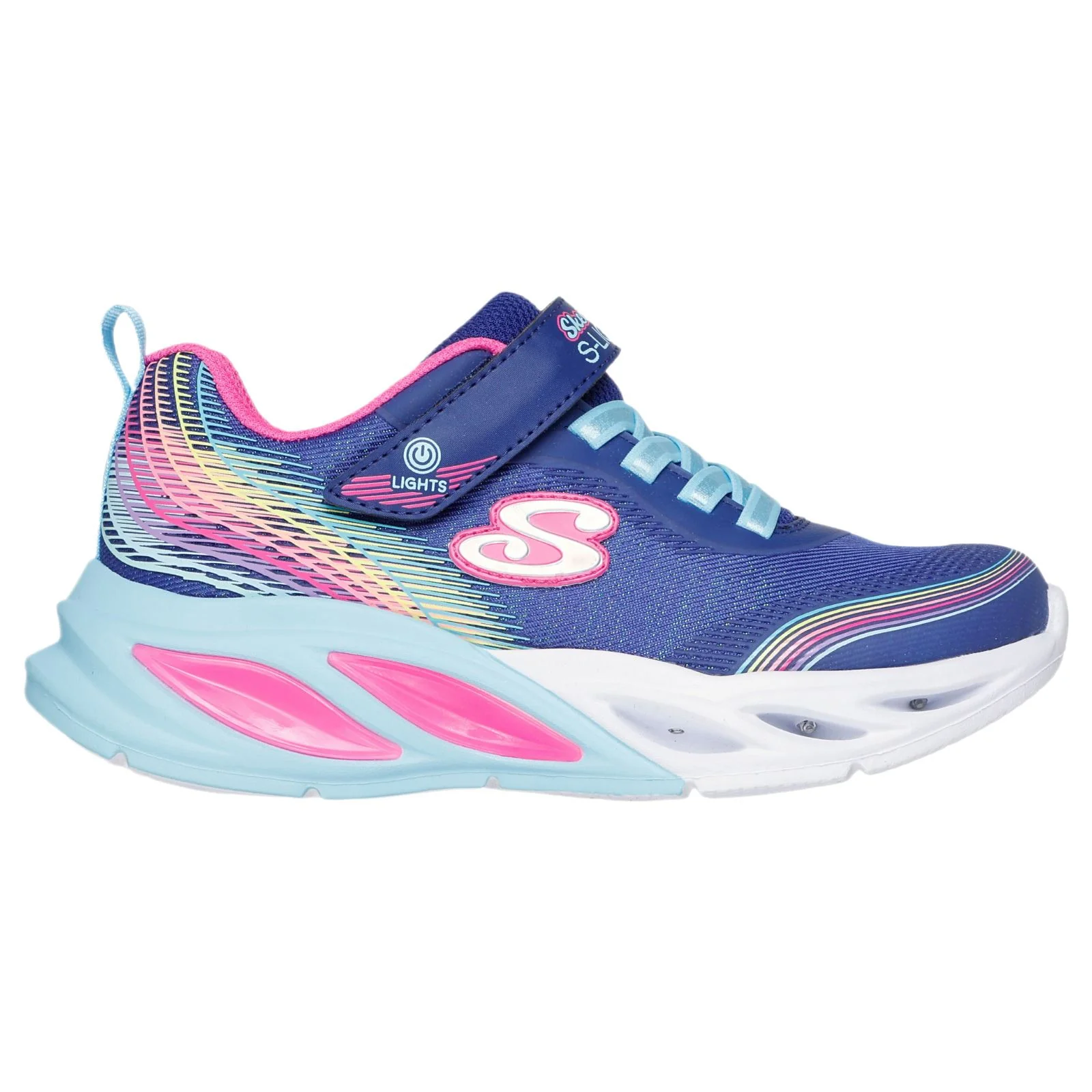 Skechers Cosmic Glow Rainbow Beam Junior Girls Shoes - Image 6