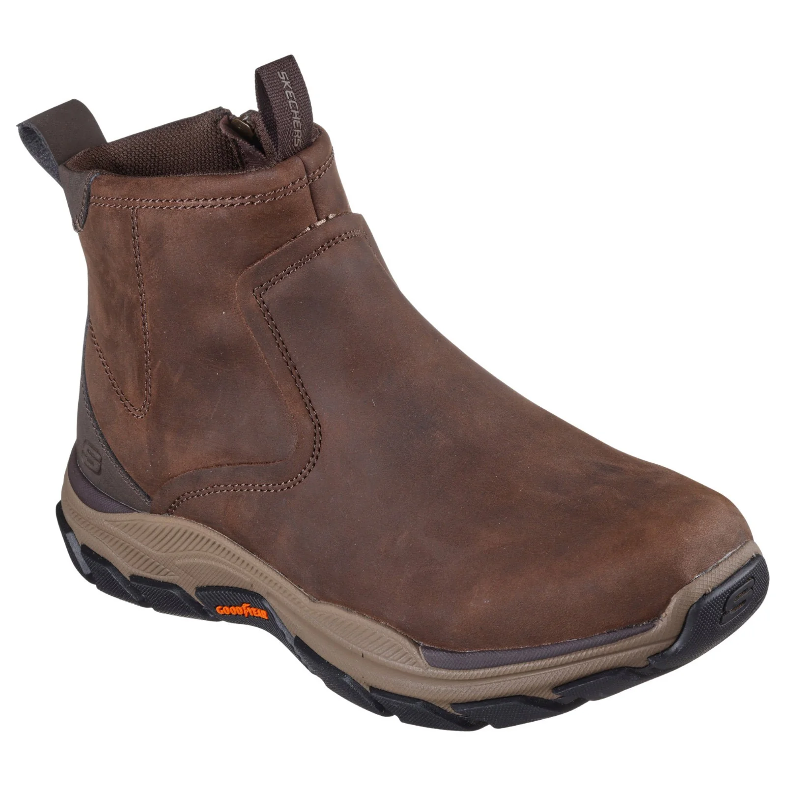 Skechers Respected Evanston Mens Round Toe Leather Boots - Image 5