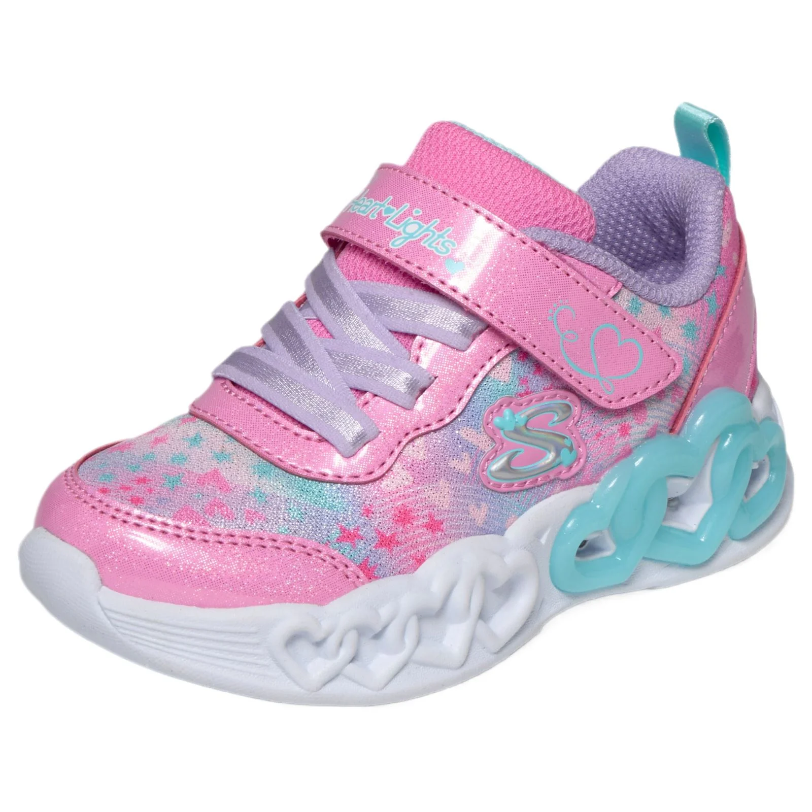 Skechers Infinite Heart Lights Infant Girls Shoes - Image 6