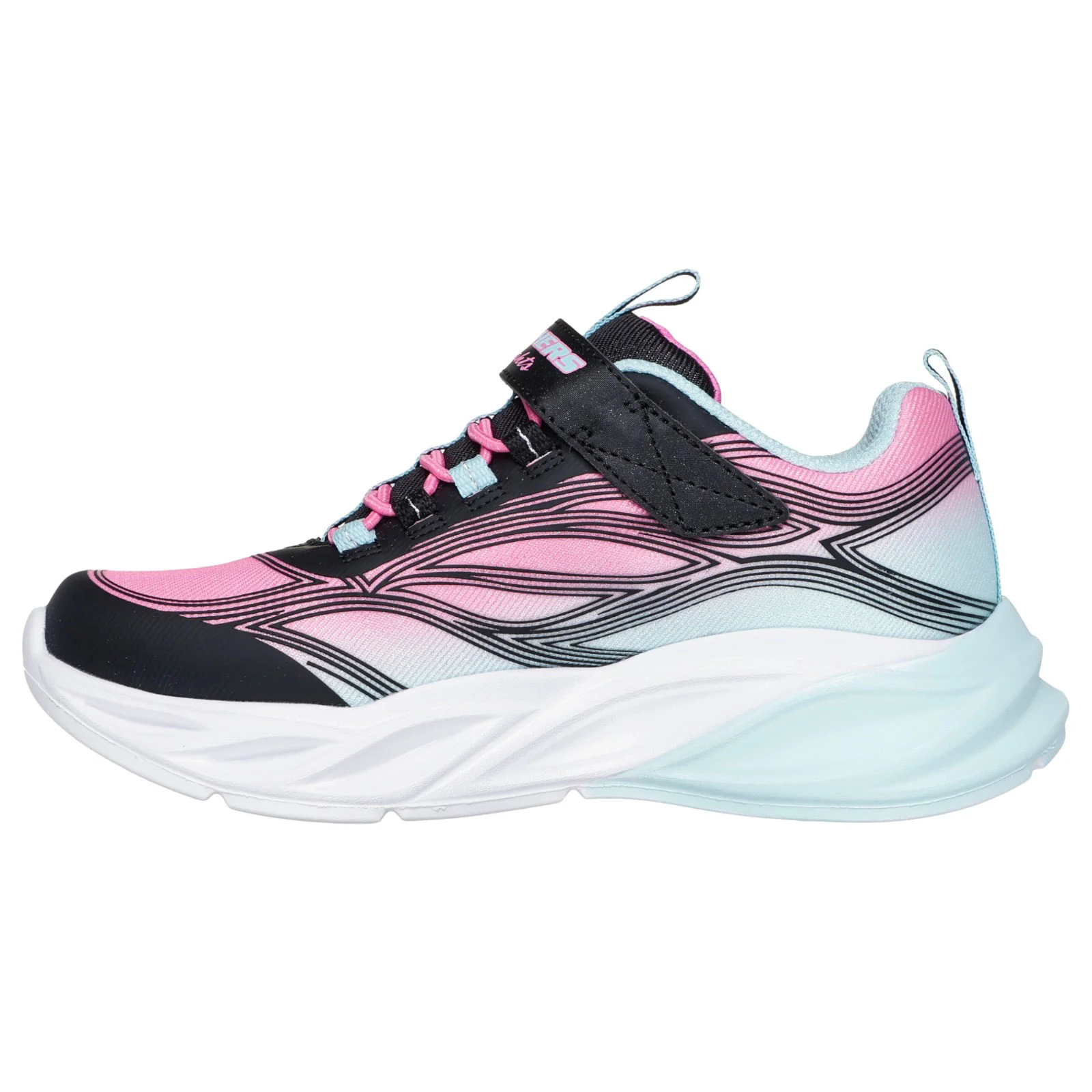 Skechers Cosmic Glow Girls Lighted Bungee & Strap Shoes - Image 2