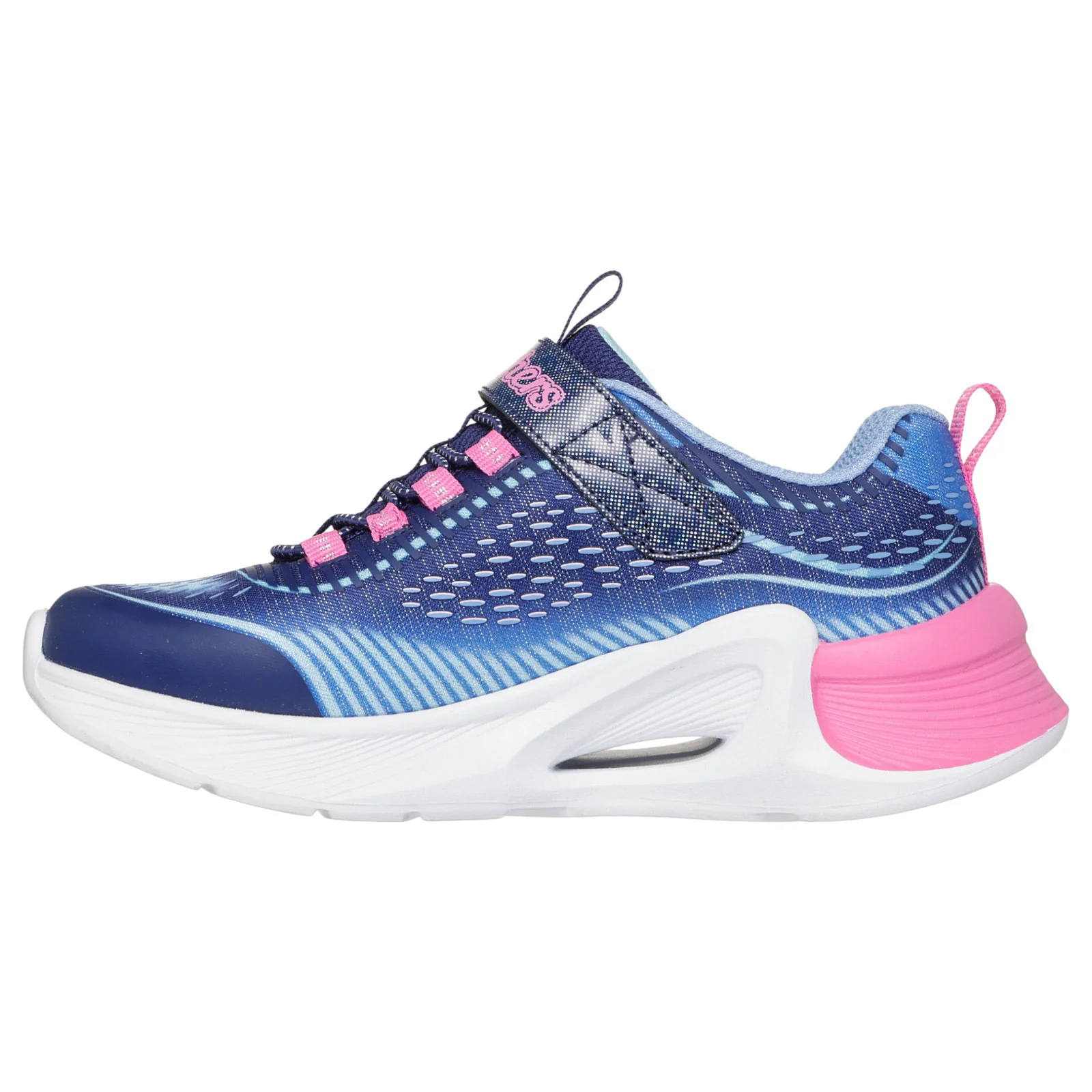 Skechers Tide Tech Girls Bungee And Strap Sparkle Mesh Shoes - Image 2