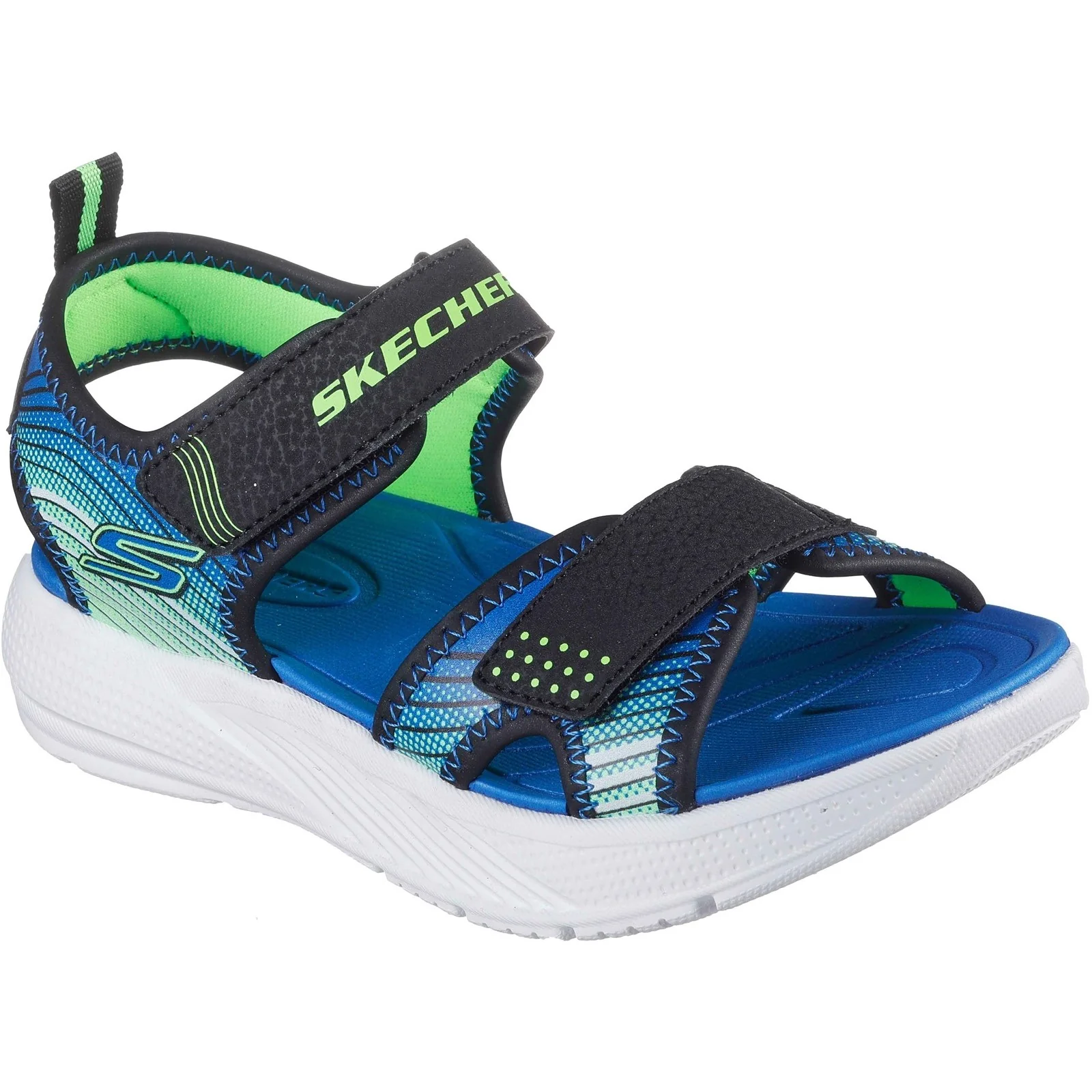 Skechers Junior Boys Black/Lime