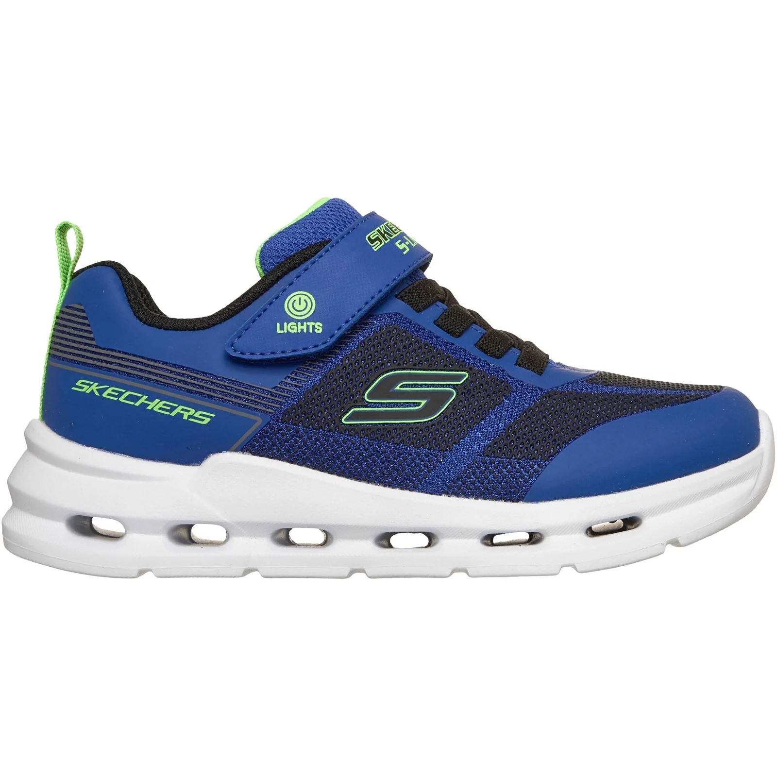 Skechers Junior Boys Glide-Step Lights Trainers Blue/Black - Image 4