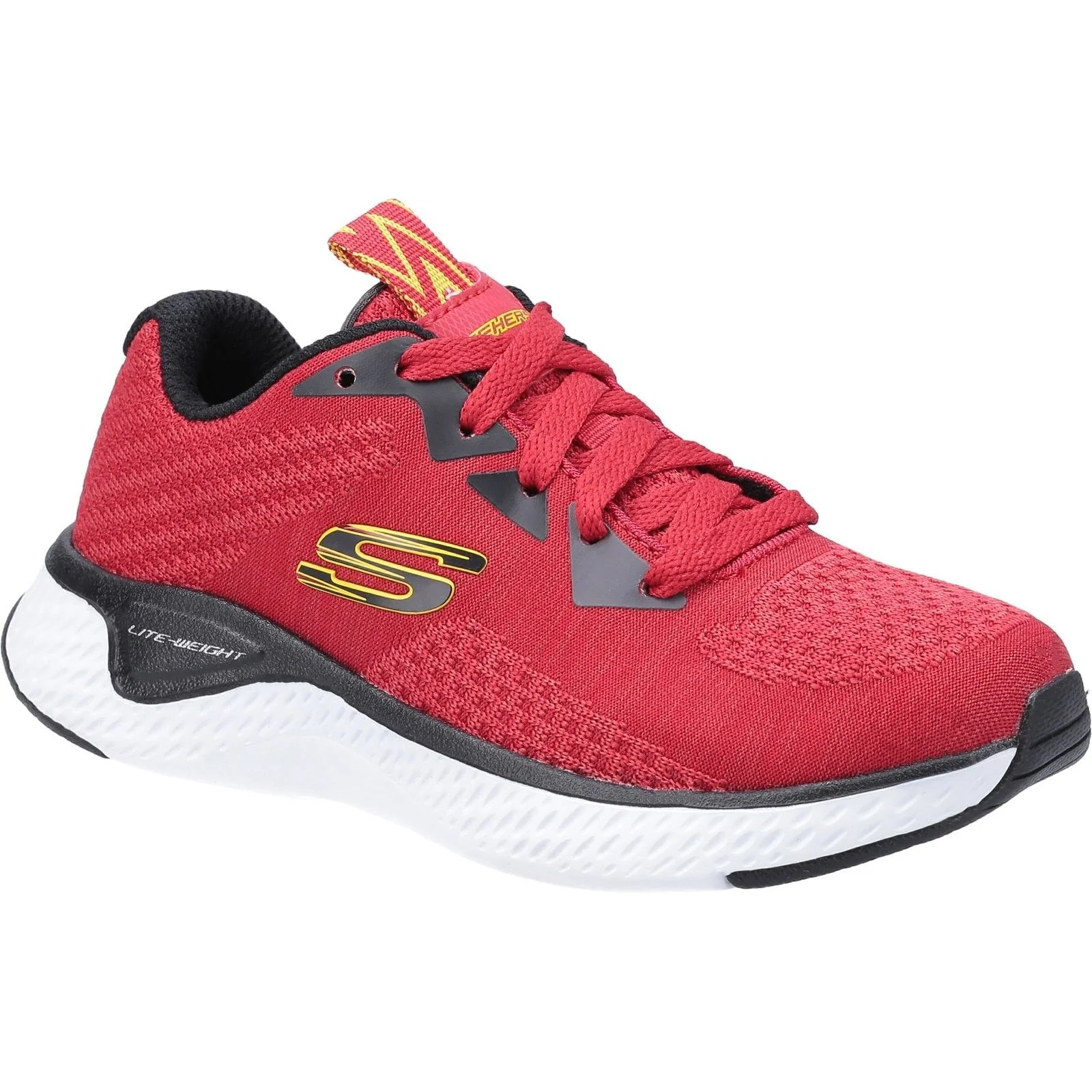Skechers Junior Boys Solar Fuse Kryzik Lace Up Trainer Red - Image 5