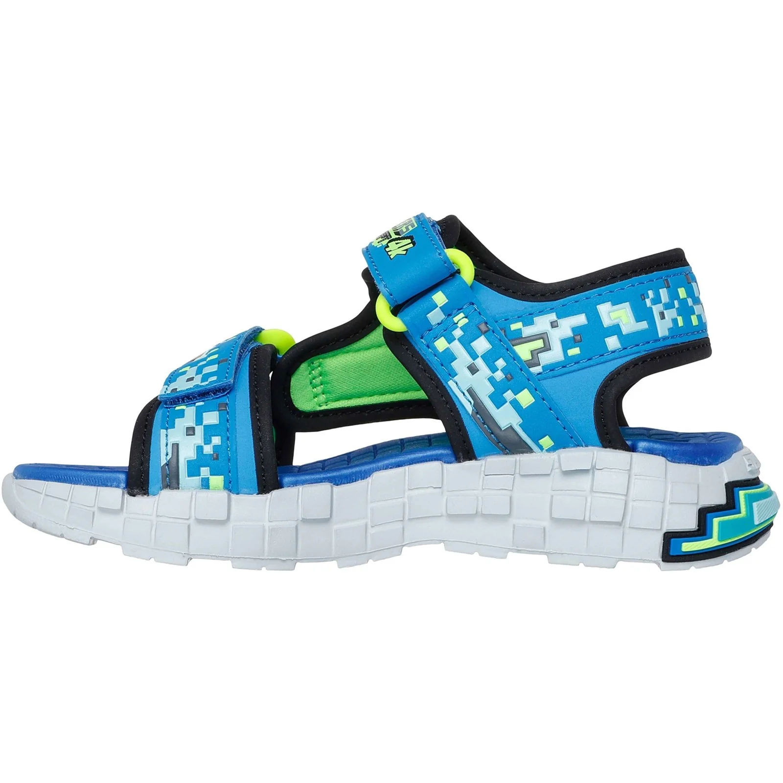 Skechers Junior Girls Black/Blue/Lime - Image 3