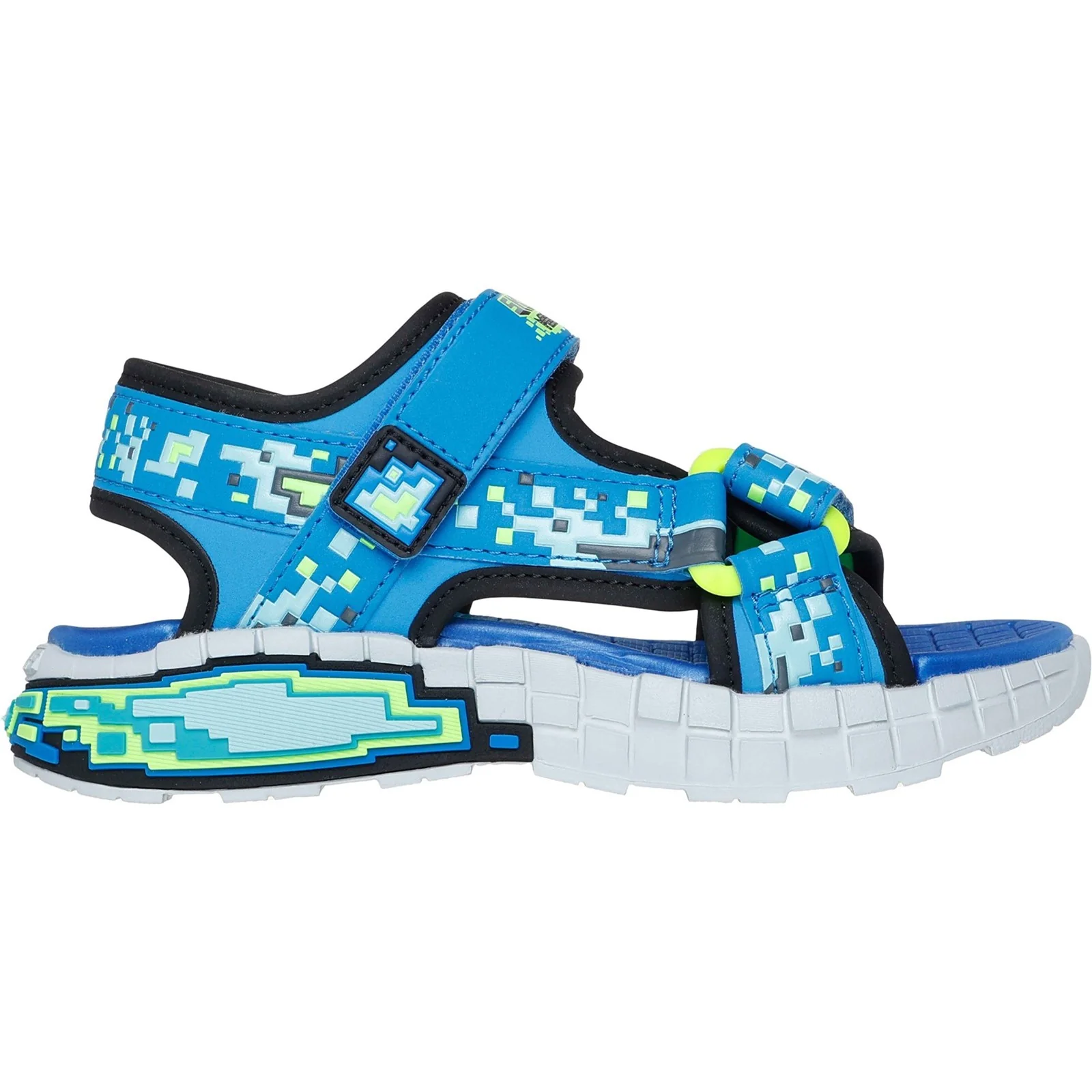 Skechers Junior Girls Black/Blue/Lime - Image 4