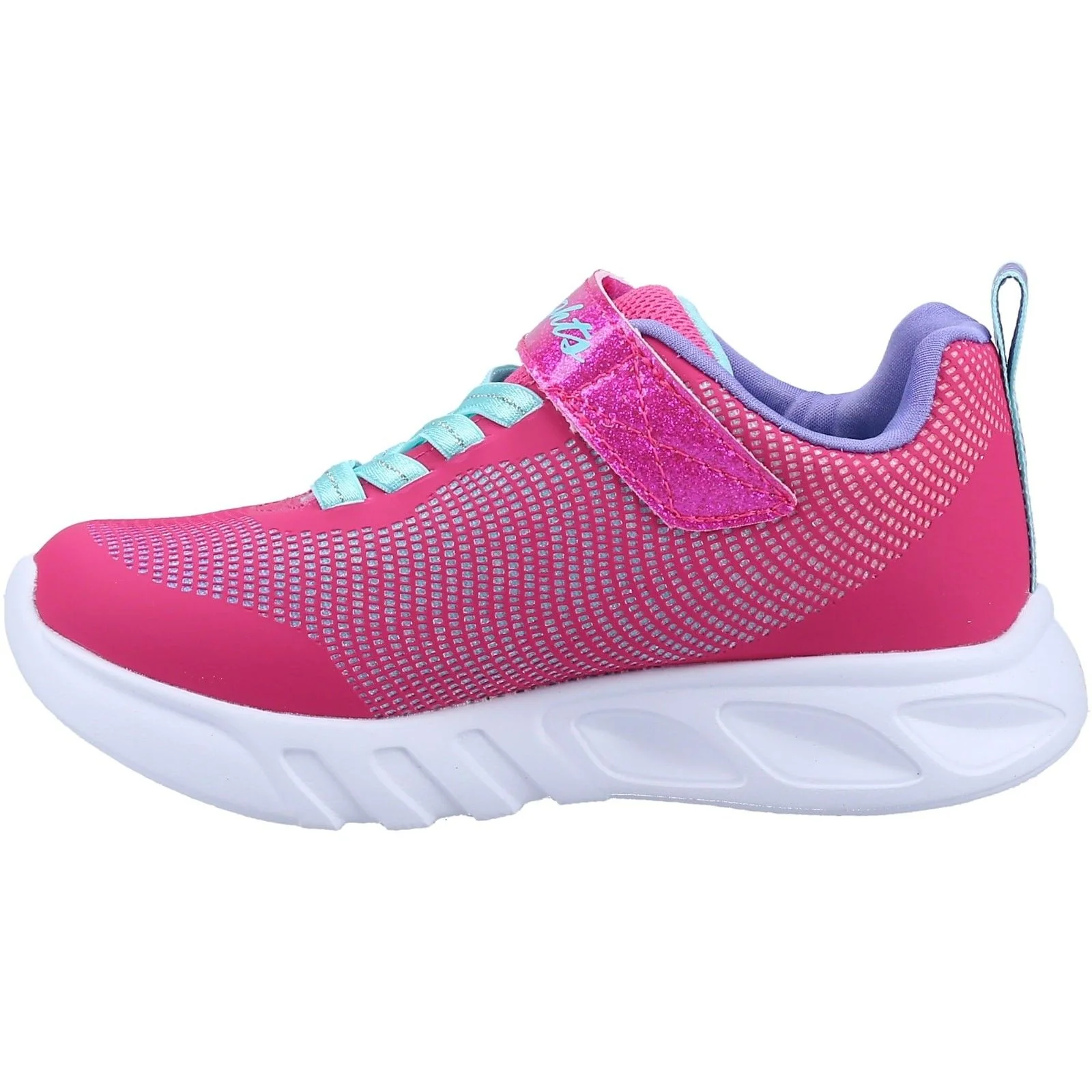 Skechers Junior Girls Flicker Flash Trainers Pink - Image 2