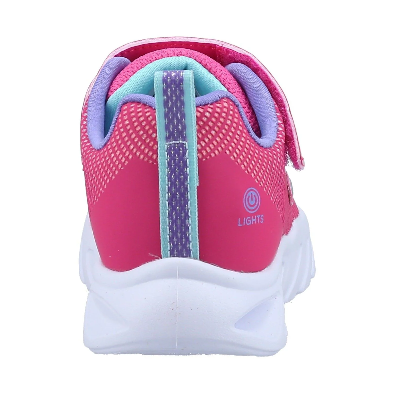 Skechers Junior Girls Flicker Flash Trainers Pink - Image 4