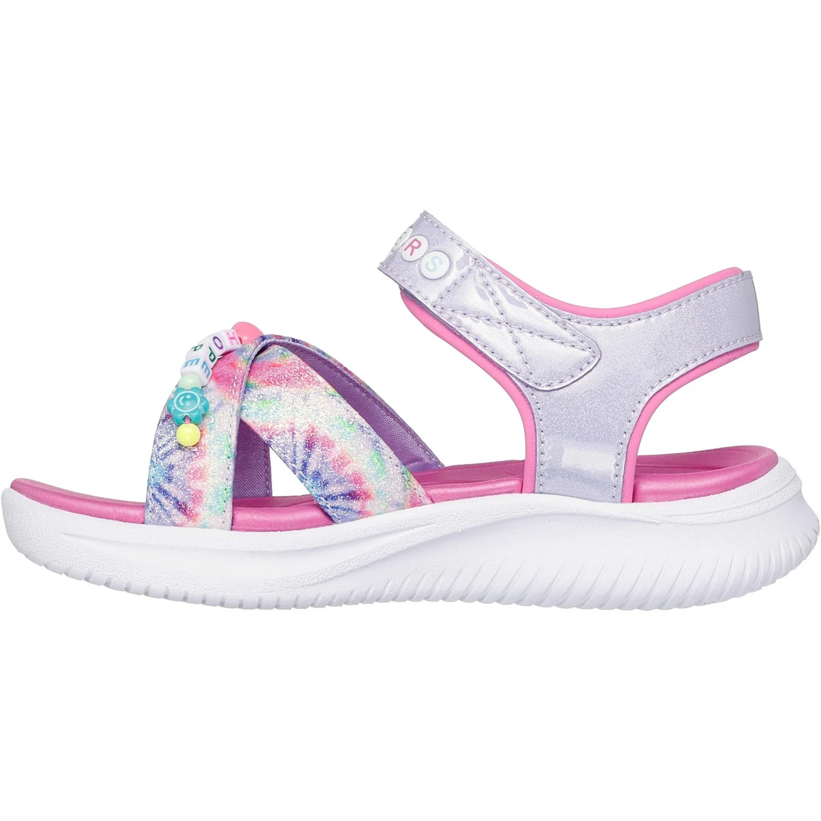 Skechers Junior Girls Jumpsters Tie Dye BFFs Sandal Lavender/Multi - Image 3
