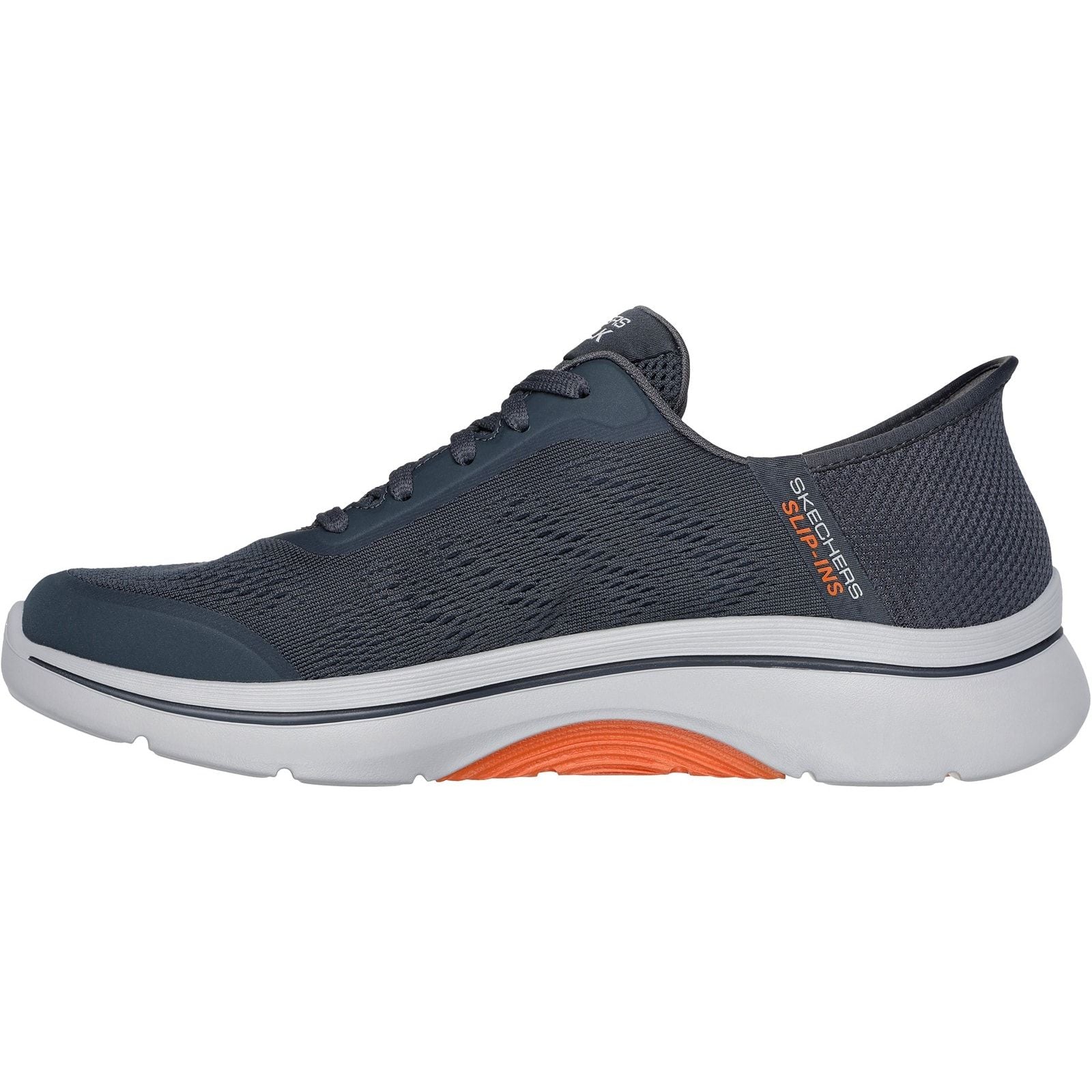 Skechers Mens Arch Fit 2.0 Simplicity 2 Shoes Charcoal/Orange - Image 2