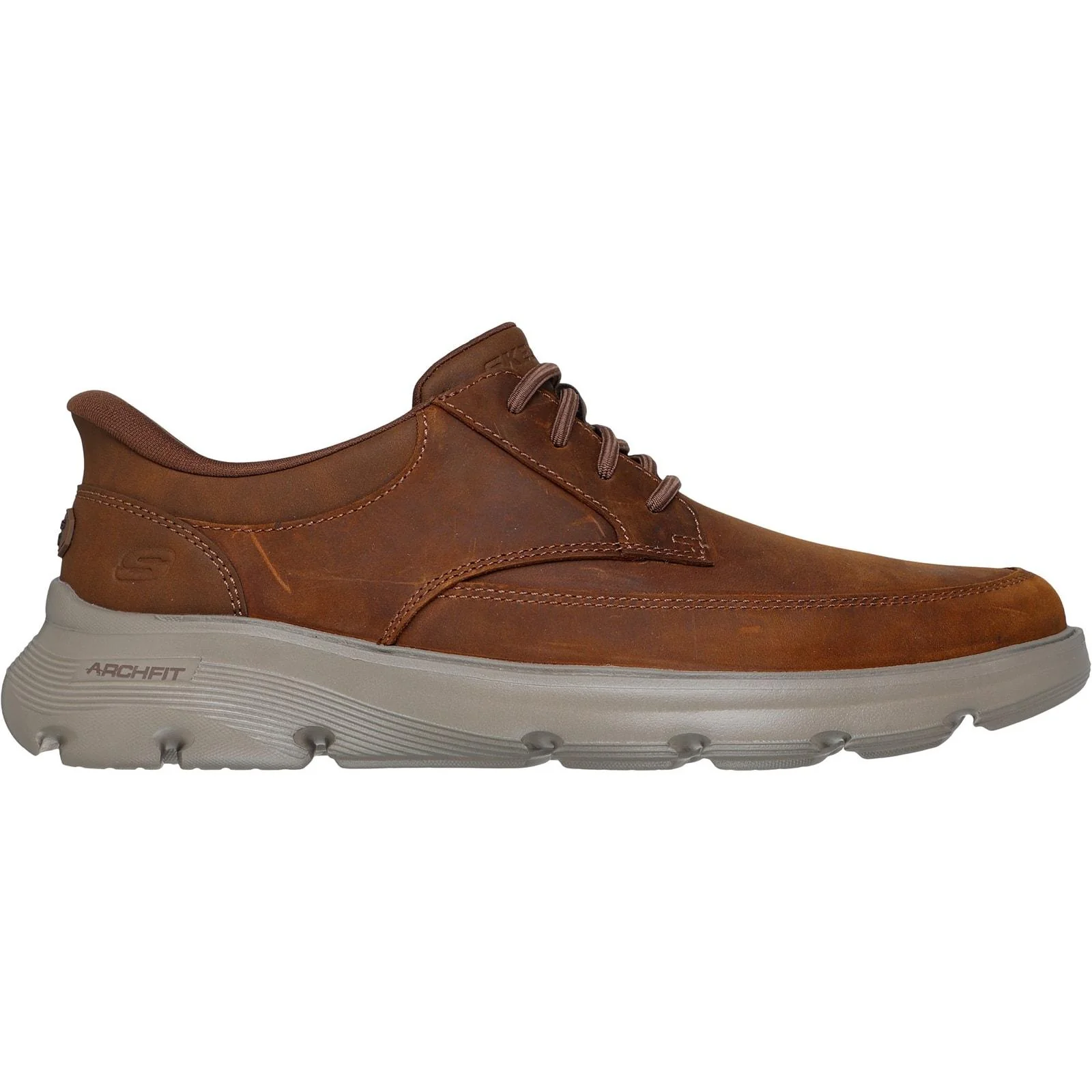 Skechers Mens Arch Fit Garza Rowan Shoes Dark Brown