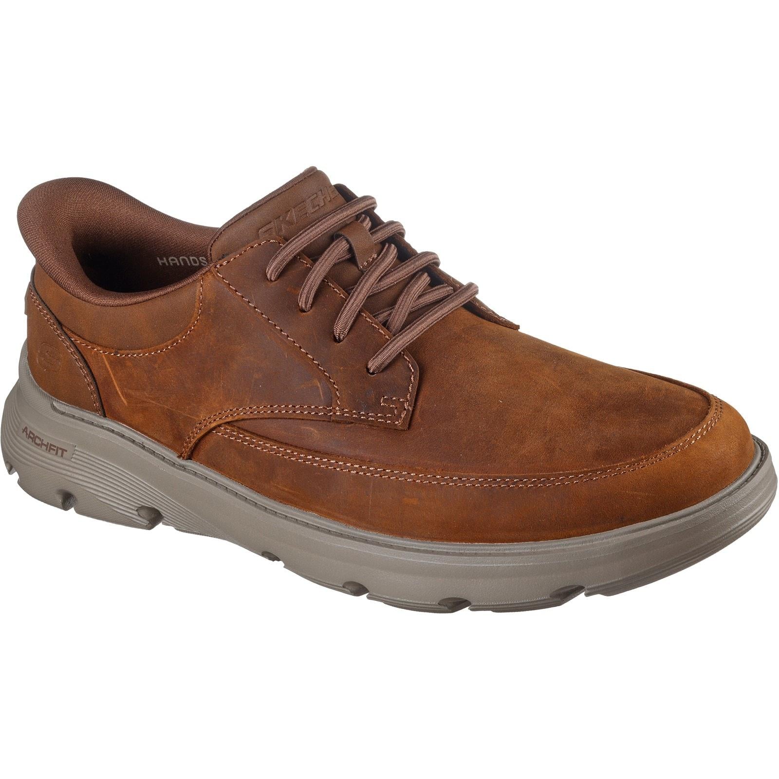 Skechers Mens Arch Fit Garza Rowan Shoes Dark Brown - Image 5
