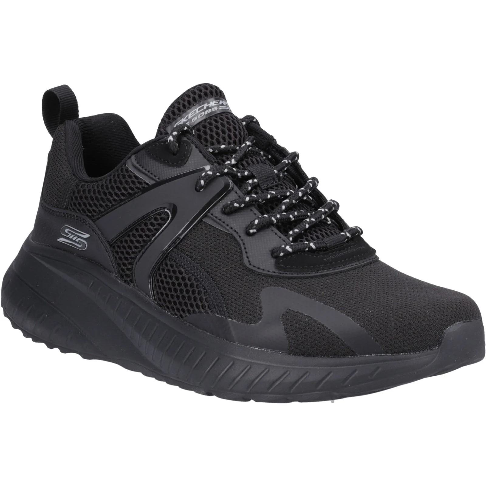Skechers Mens Bobs Squad Chaos Elevated Drift Trainers Black - Image 6