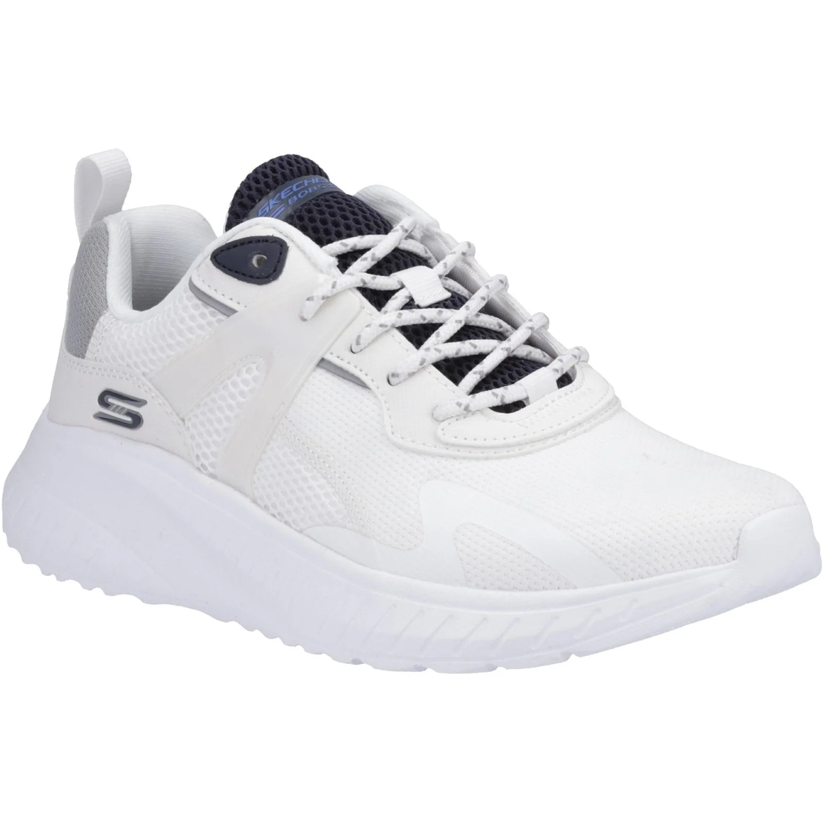 Skechers Mens Bobs Squad Chaos Elevated Drift Trainers White/Multi - Image 6
