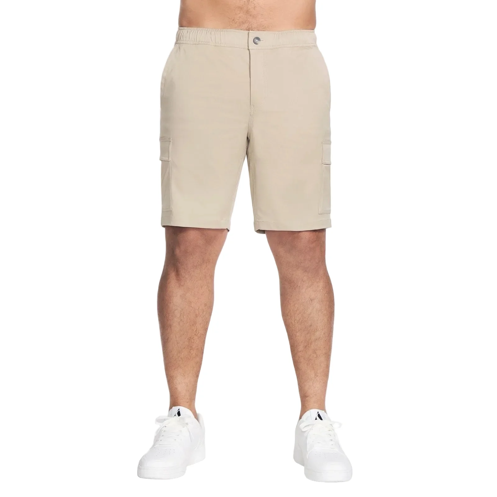 Skechers Mens Downtown Cargo 9 Inch Short Natural/Silver