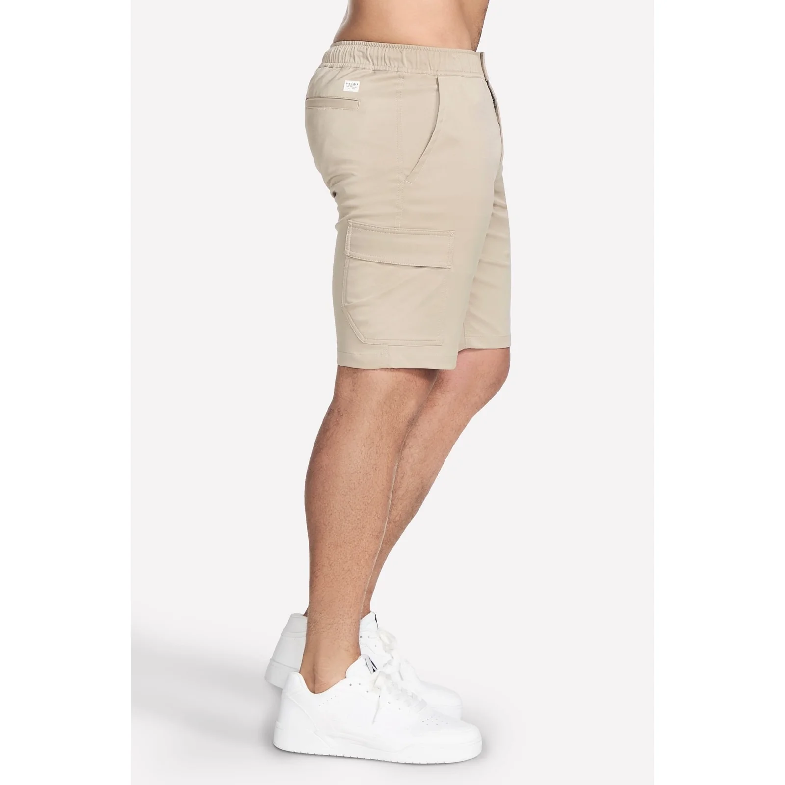 Skechers Mens Downtown Cargo 9 Inch Short Natural/Silver - Image 3