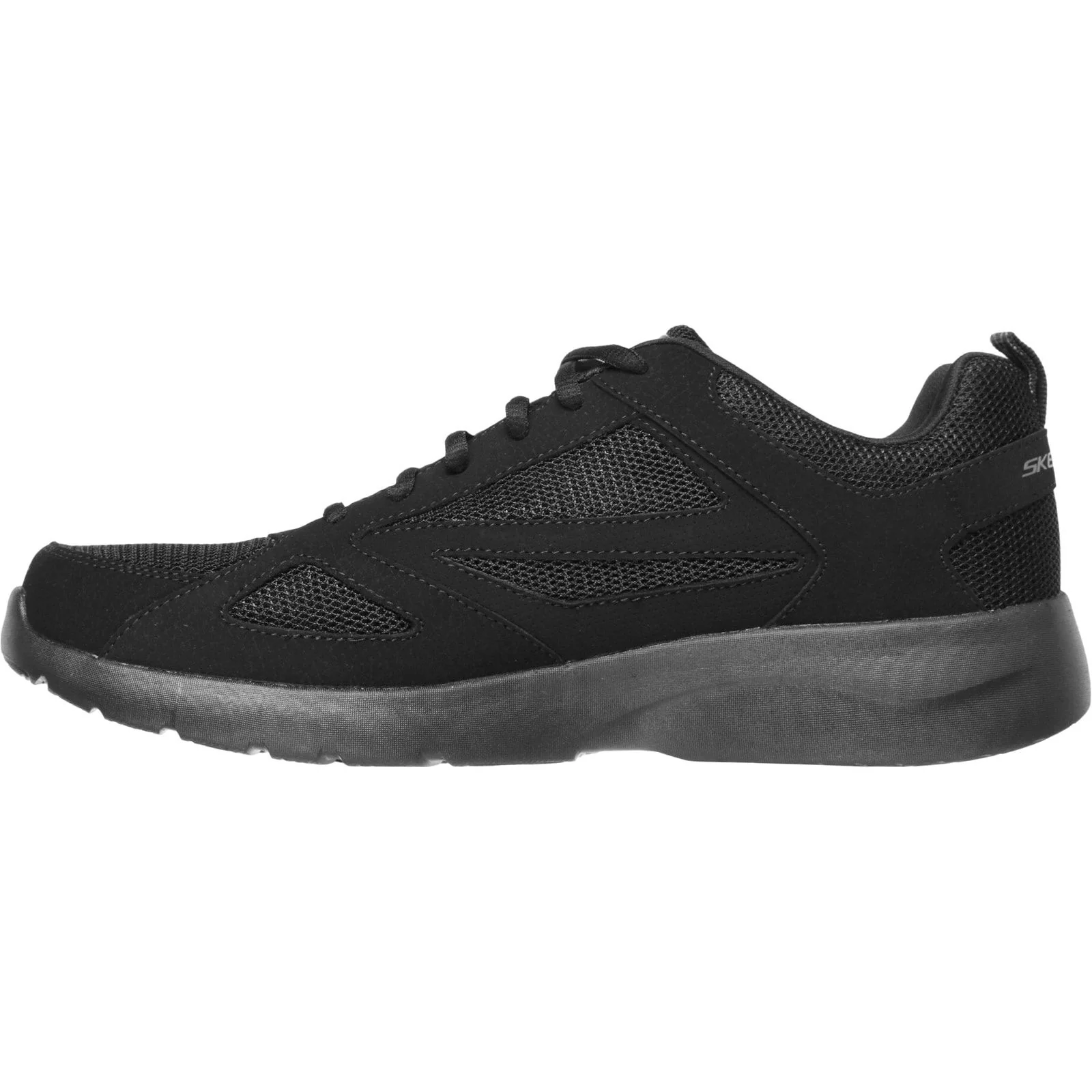 Skechers Mens Dynamight 2.0 Lace Up Memory Foam Trainer Black - Image 2