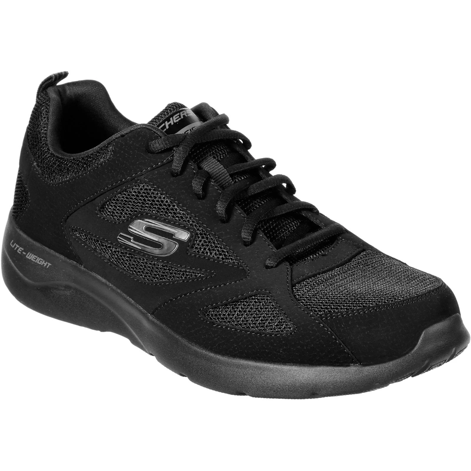 Skechers Mens Dynamight 2.0 Lace Up Memory Foam Trainer Black - Image 5