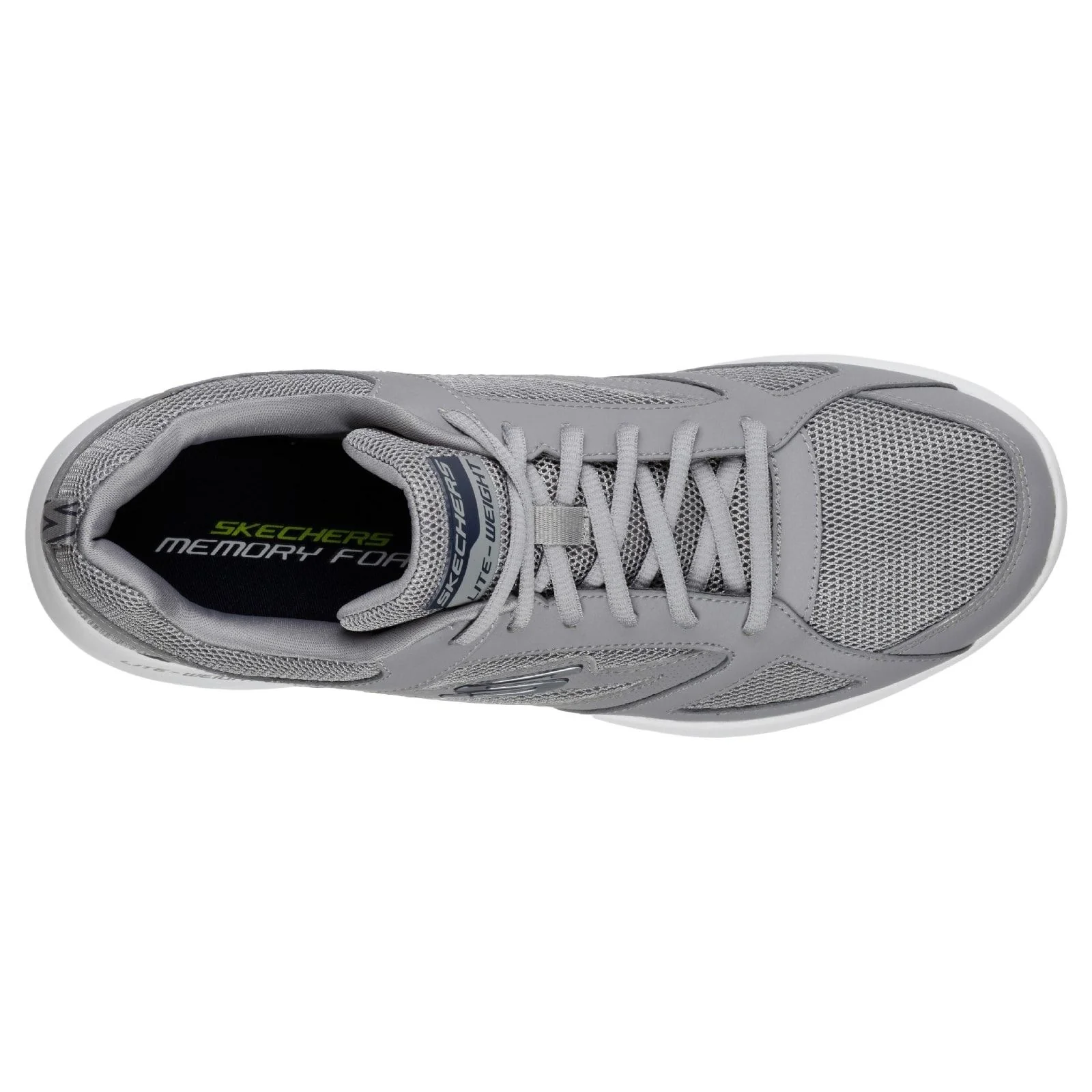 Skechers Mens Dynamight 2.0 Lace Up Memory Foam Trainer Grey - Image 5