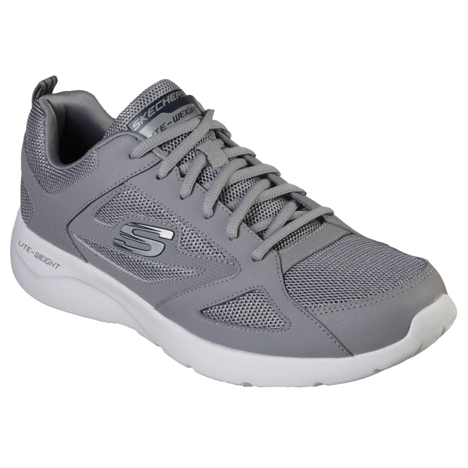 Skechers Mens Dynamight 2.0 Lace Up Memory Foam Trainer Grey - Image 6