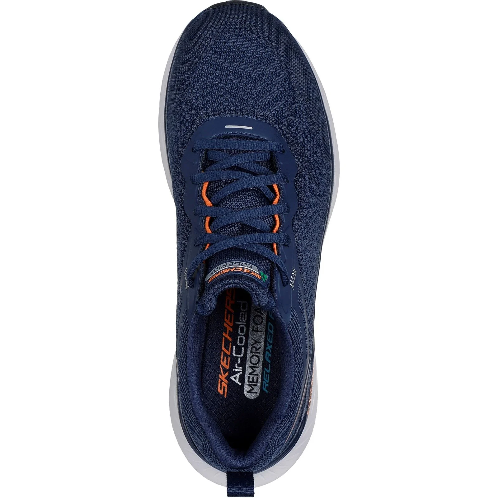 Skechers Mens Edgeride Exxo Shoes Navy/Orange - Image 4