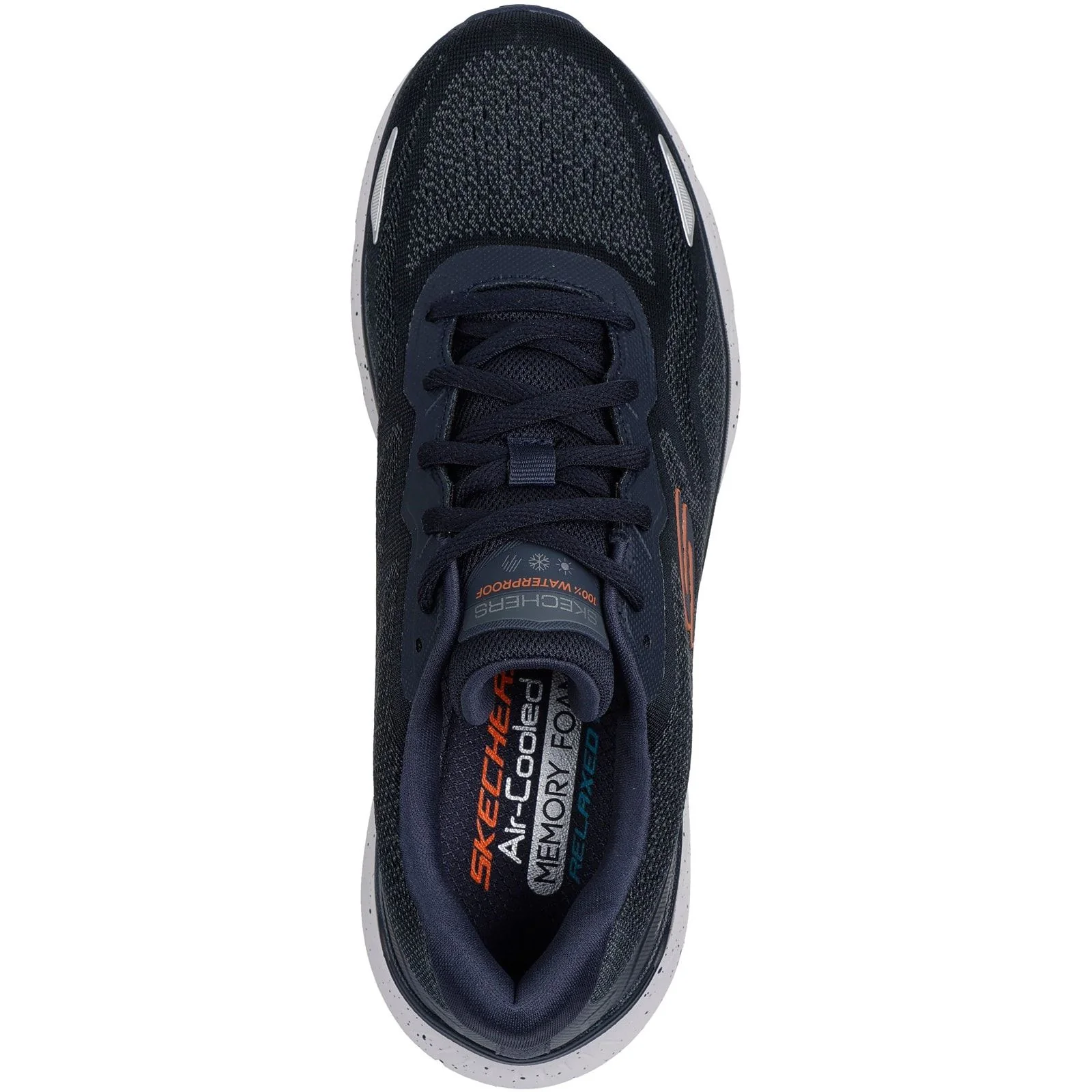 Skechers Mens Edgeride Konzo Shoe Navy/Orange - Image 3
