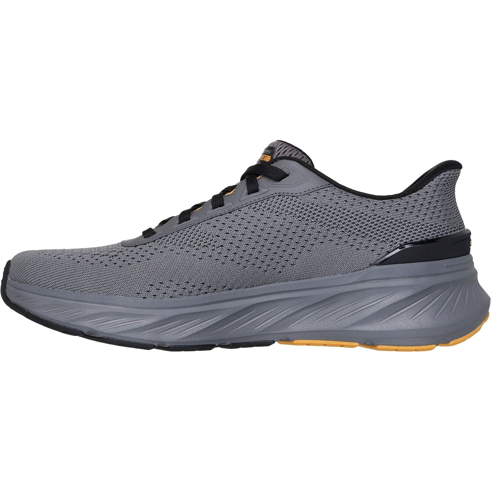 Skechers Mens Edgeride Trainer Charcoal/Yellow - Image 2
