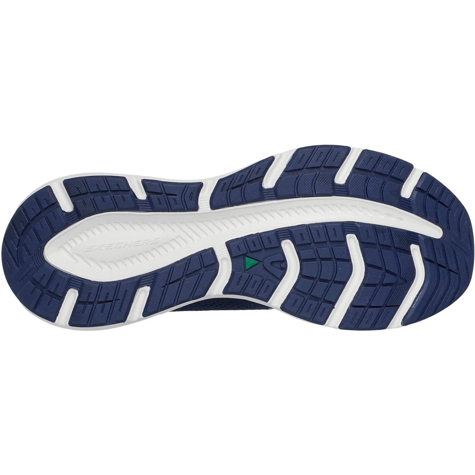 Skechers Mens Edgeride Trainer Navy/Orange - Image 3