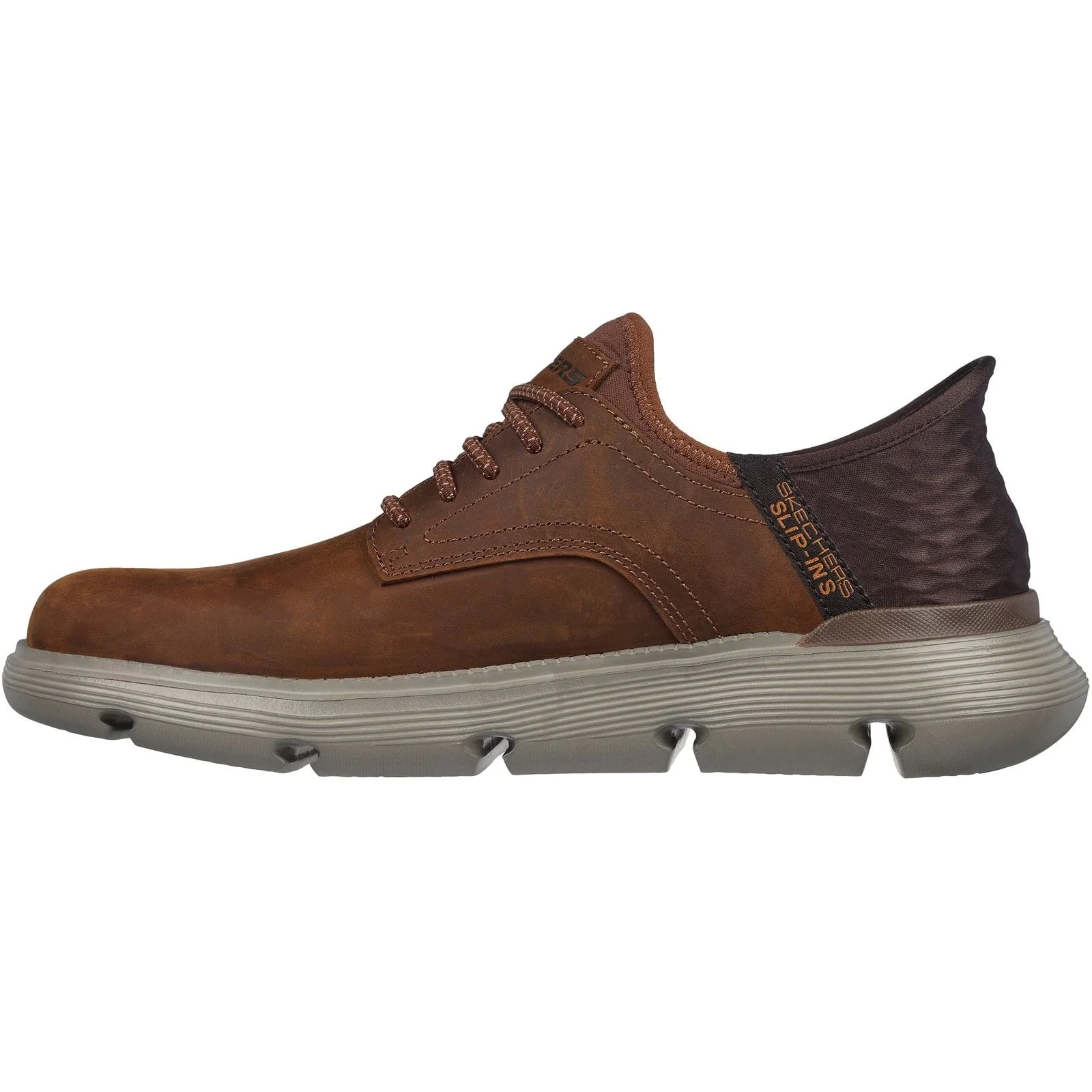 Skechers Mens Garza Gervin Shoes Dark Brown - Image 2