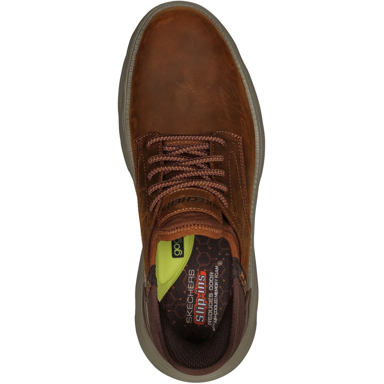 Skechers Mens Garza Gervin Shoes Dark Brown - Image 3