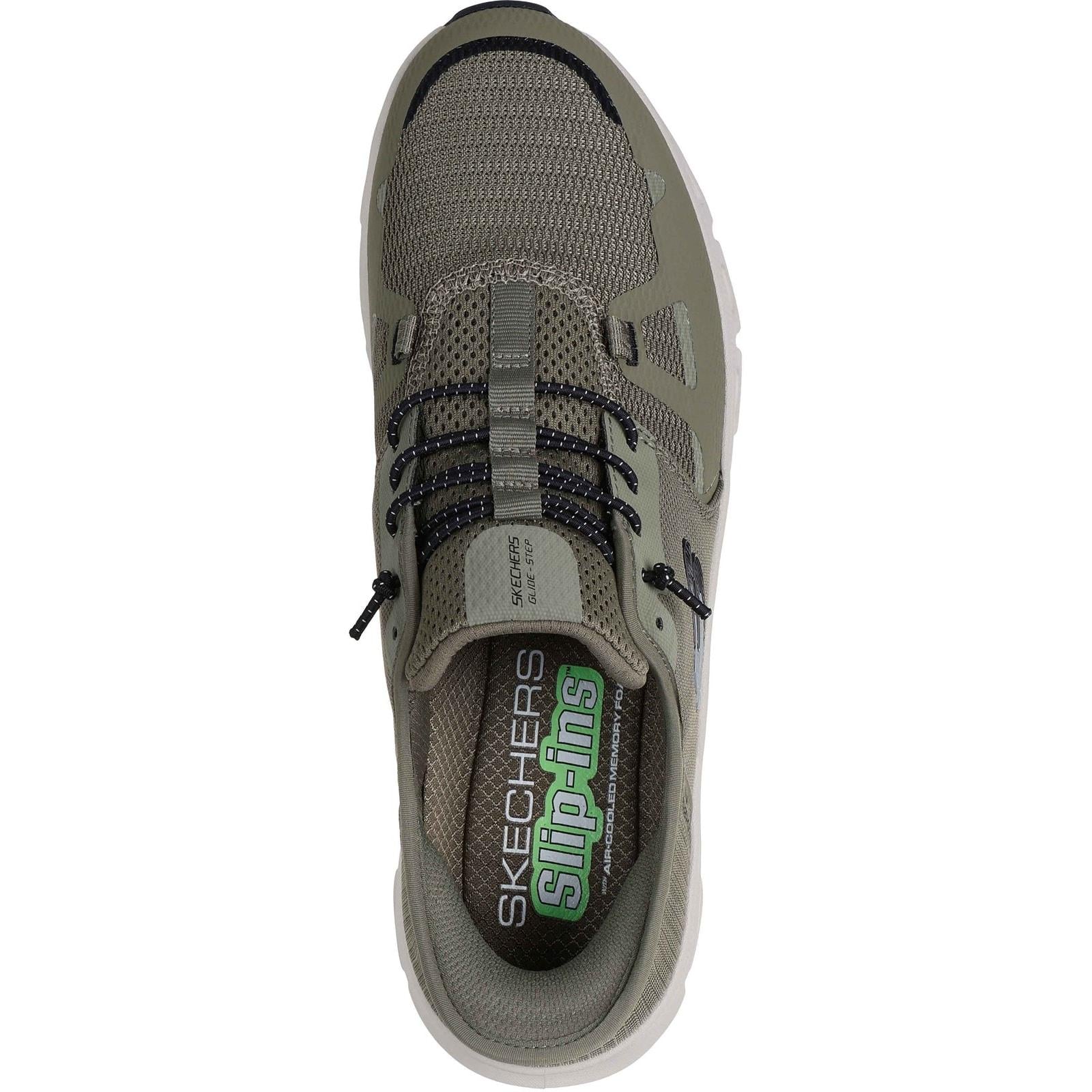 Skechers Mens Glide-Step Pro Shoe Olive/Black - Image 3