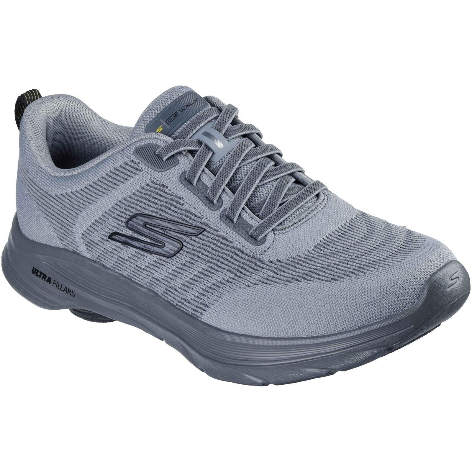 Skechers Mens GO Walk 8 Day Trainer Grey/Yellow - Image 5
