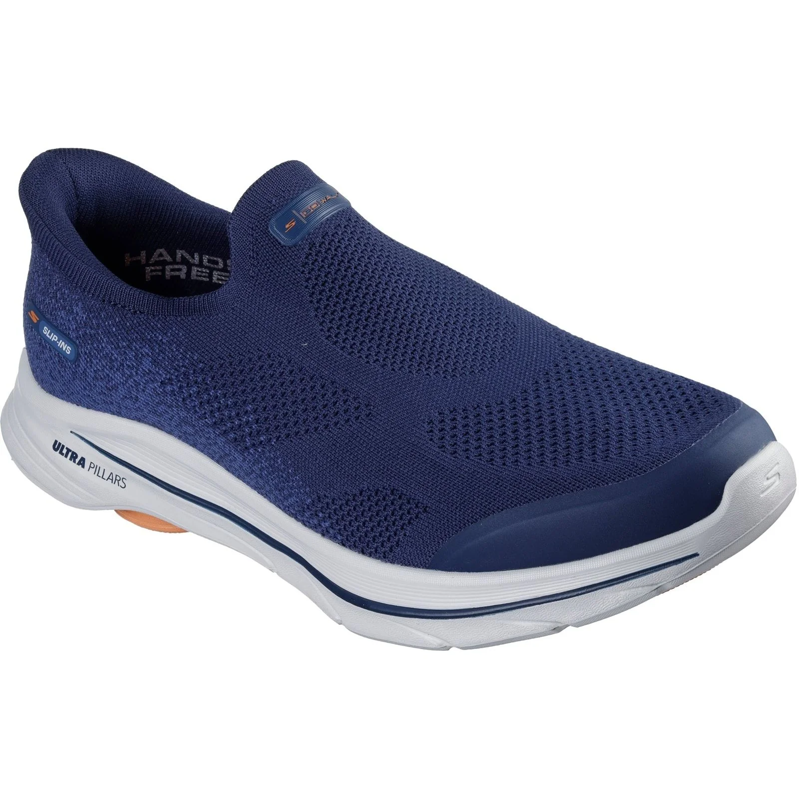 Skechers Mens Go Walk 8 Pelayo Trainers Navy/Orange - Image 5