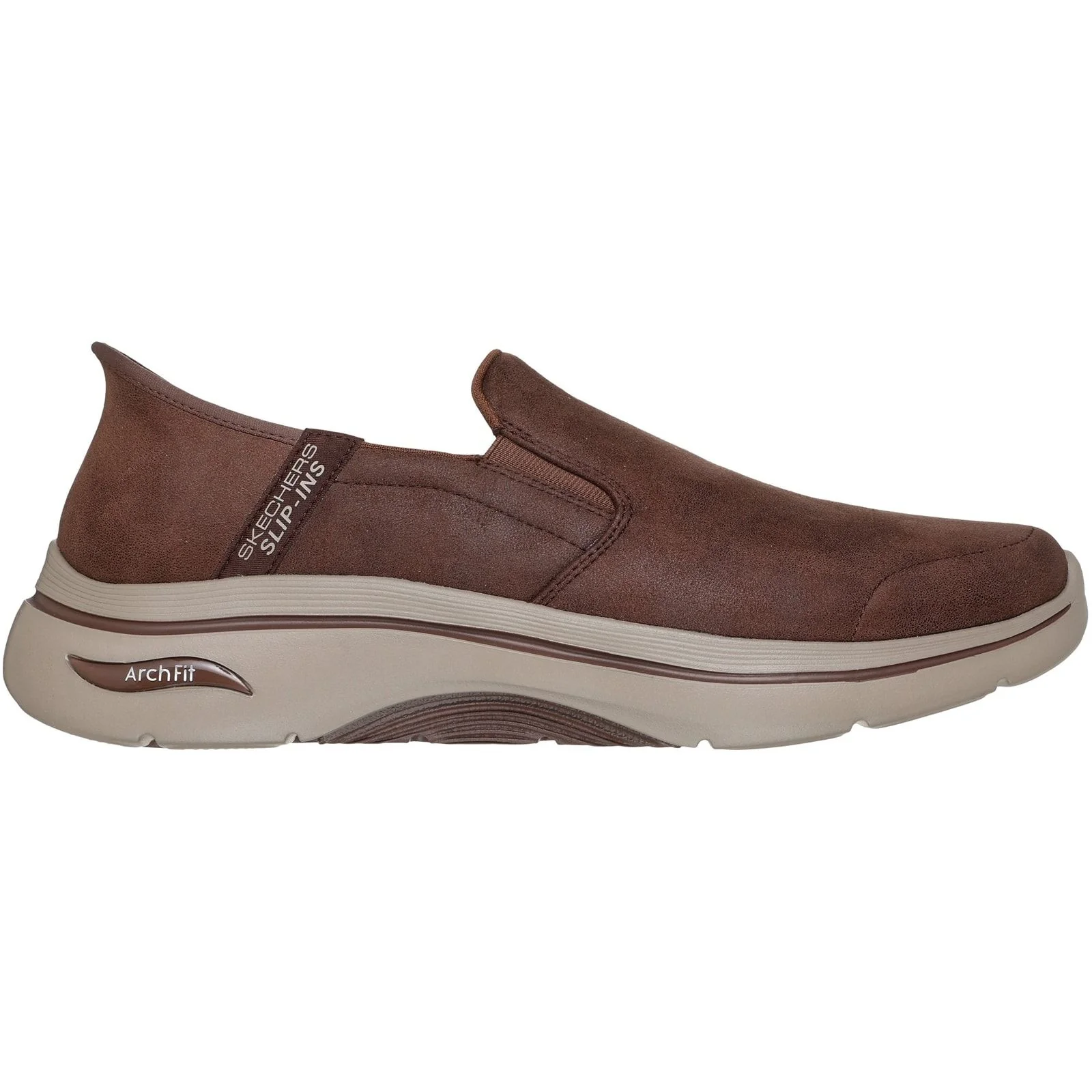 Skechers Mens Go Walk Arch Fit 2.0 Quest Trainers Brown