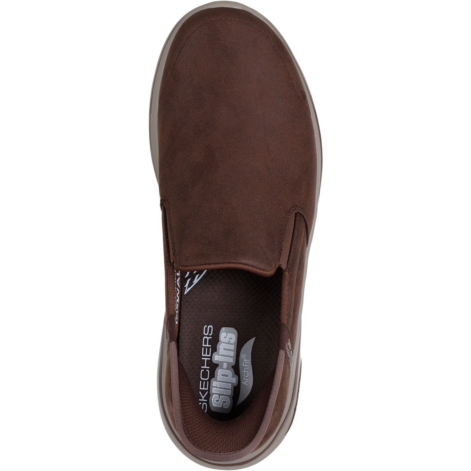 Skechers Mens Go Walk Arch Fit 2.0 Quest Trainers Brown - Image 3