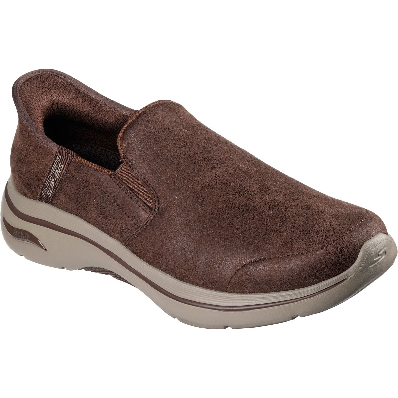 Skechers Mens Go Walk Arch Fit 2.0 Quest Trainers Brown - Image 5
