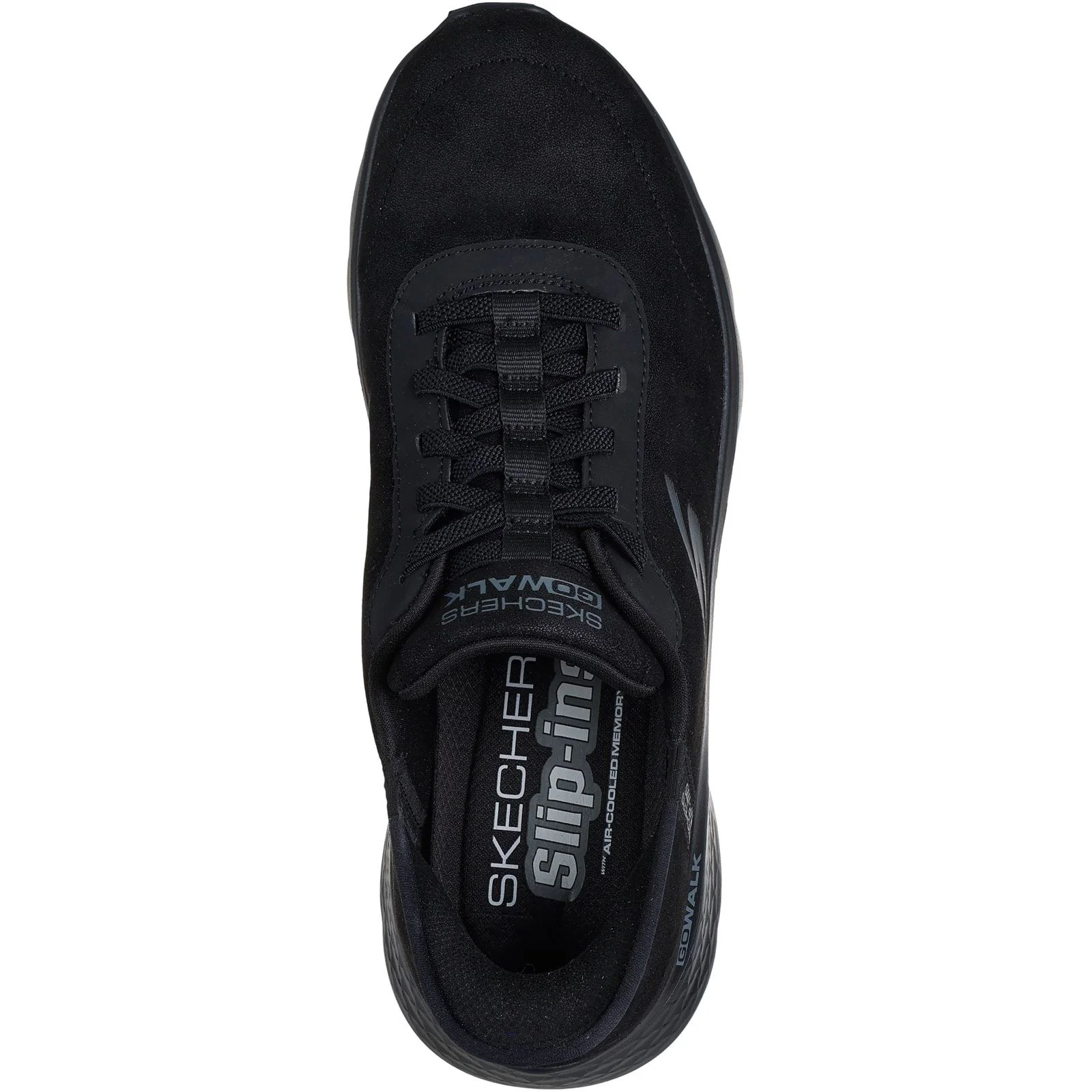 Skechers Mens GO WALK Flex Smooth Motion Trainer Black - Image 3