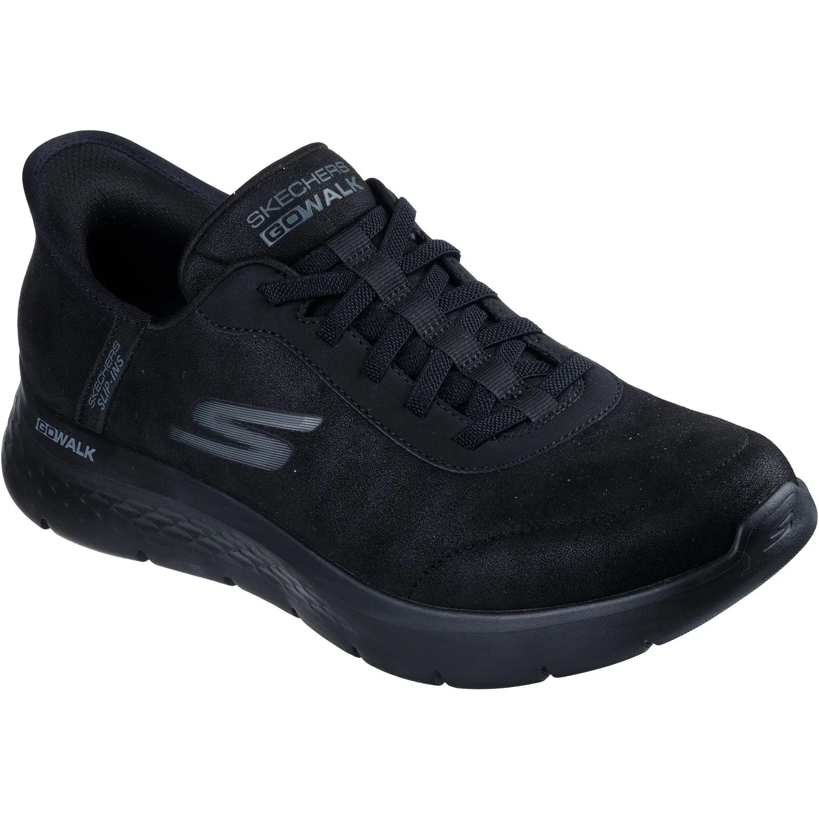 Skechers Mens GO WALK Flex Smooth Motion Trainer Black - Image 5