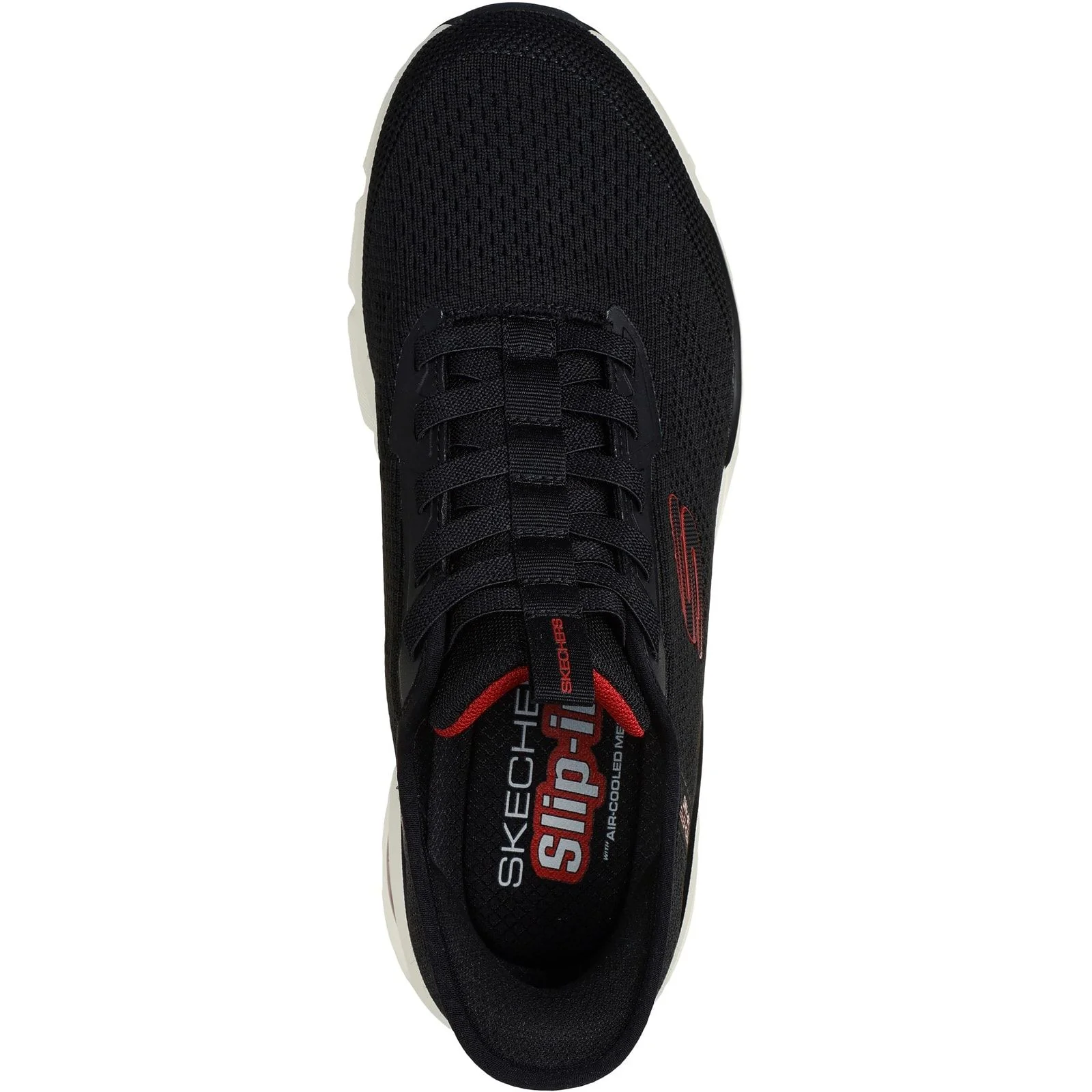 Skechers Mens Skech-Air Ventura Vanderway Shoes Black/Red - Image 4