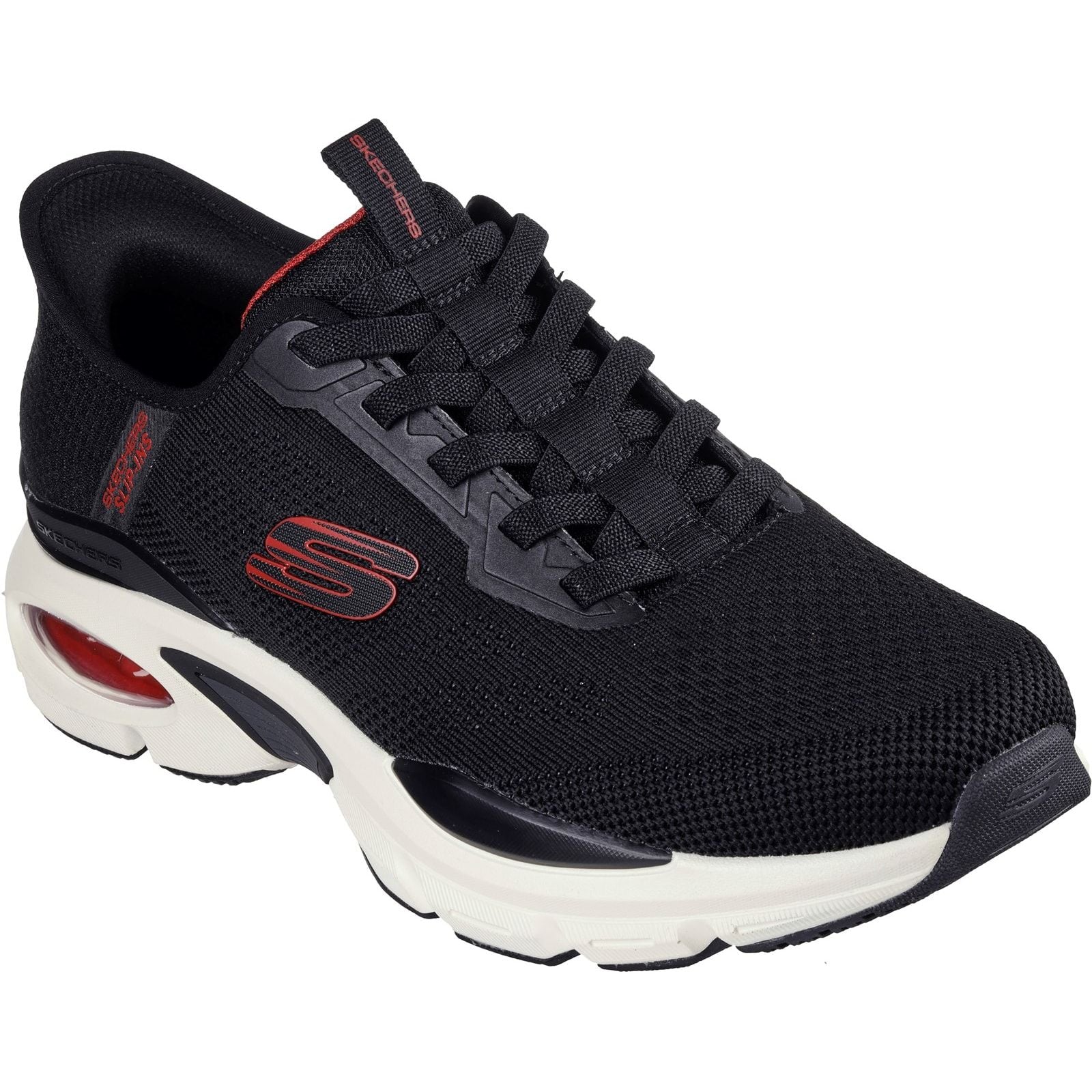 Skechers Mens Skech-Air Ventura Vanderway Shoes Black/Red - Image 5