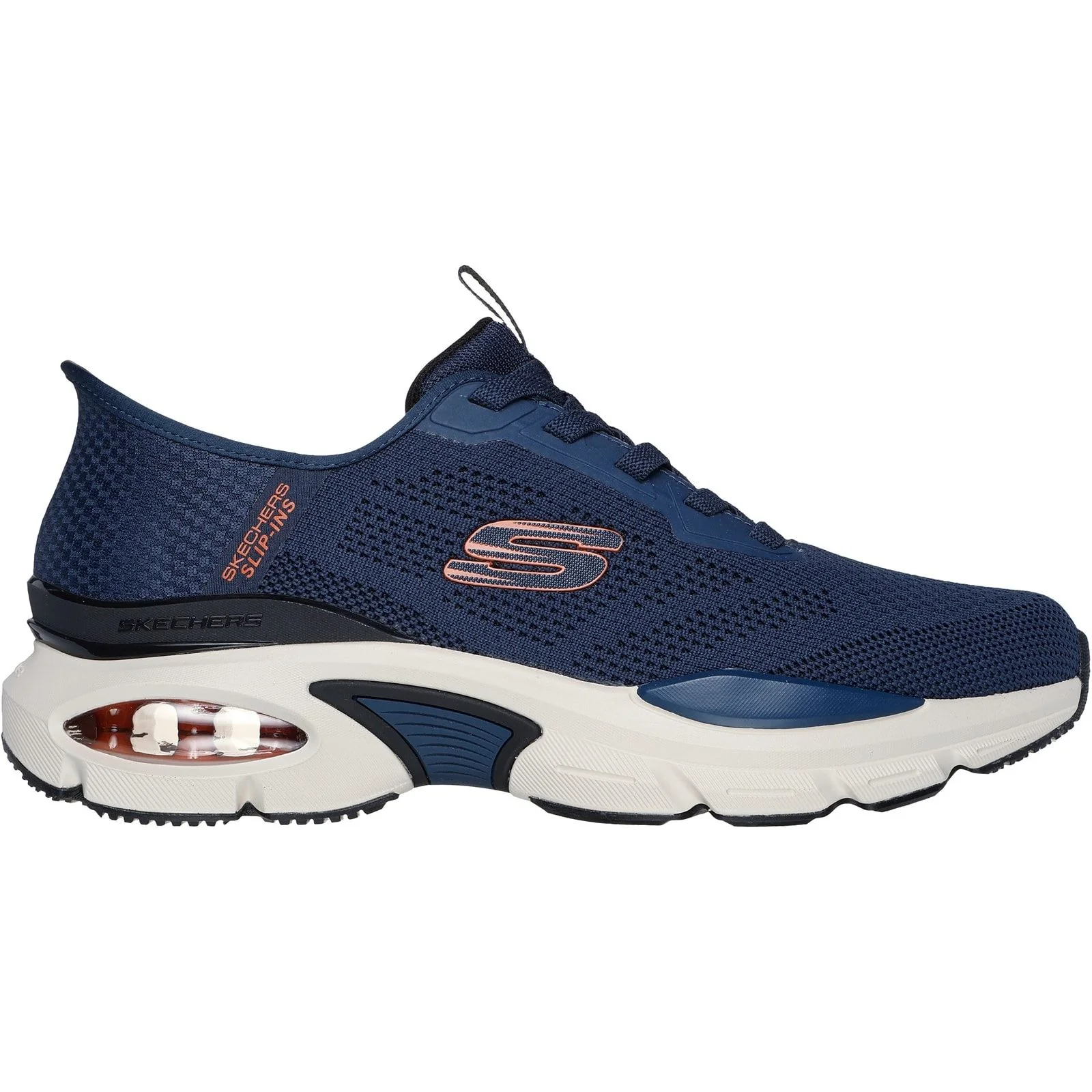 Skechers Mens Skech-Air Ventura Vanderway Shoes Navy/Orange