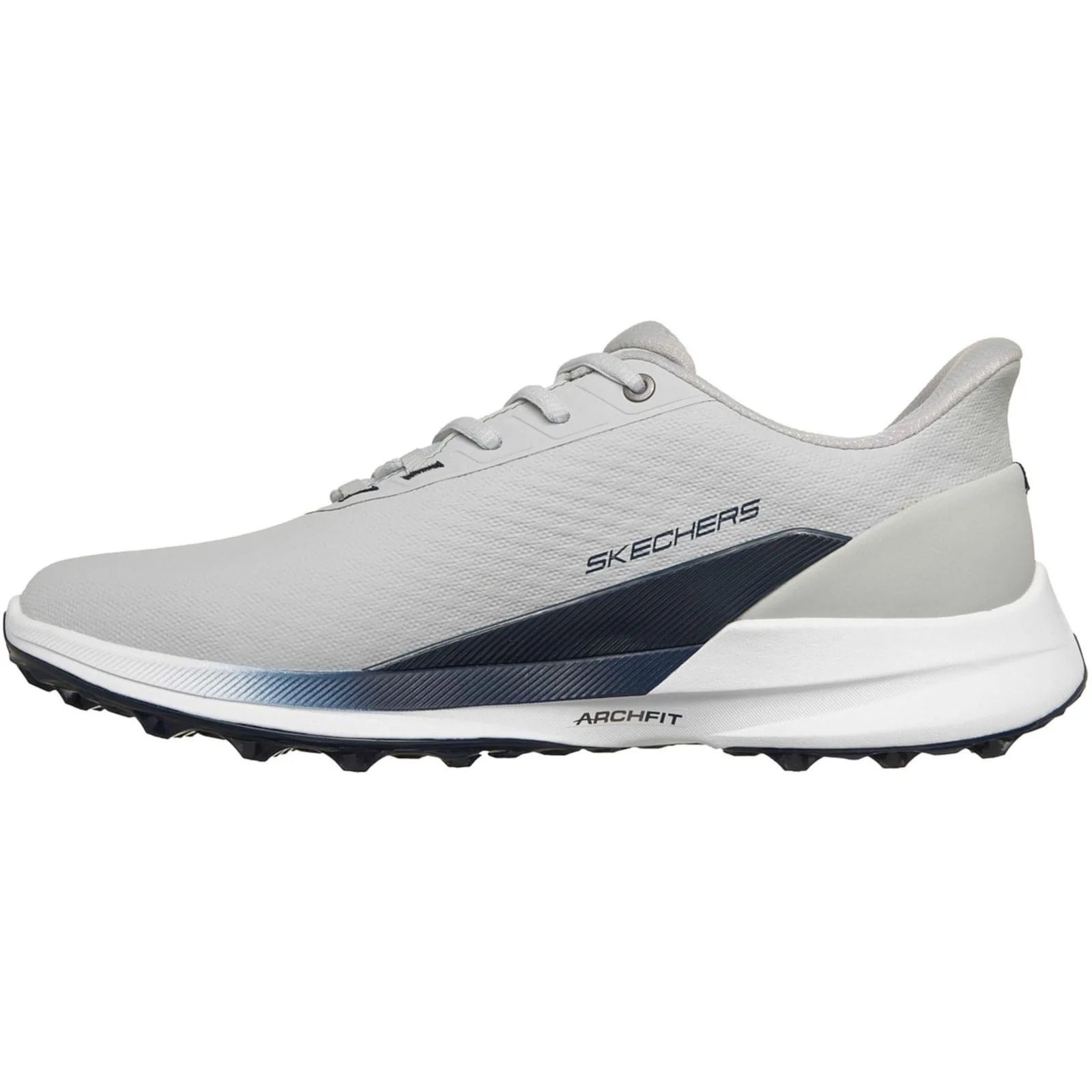 Skechers Mens Skechers Pure Slip Ins Golf Shoes Grey/Navy - Image 2