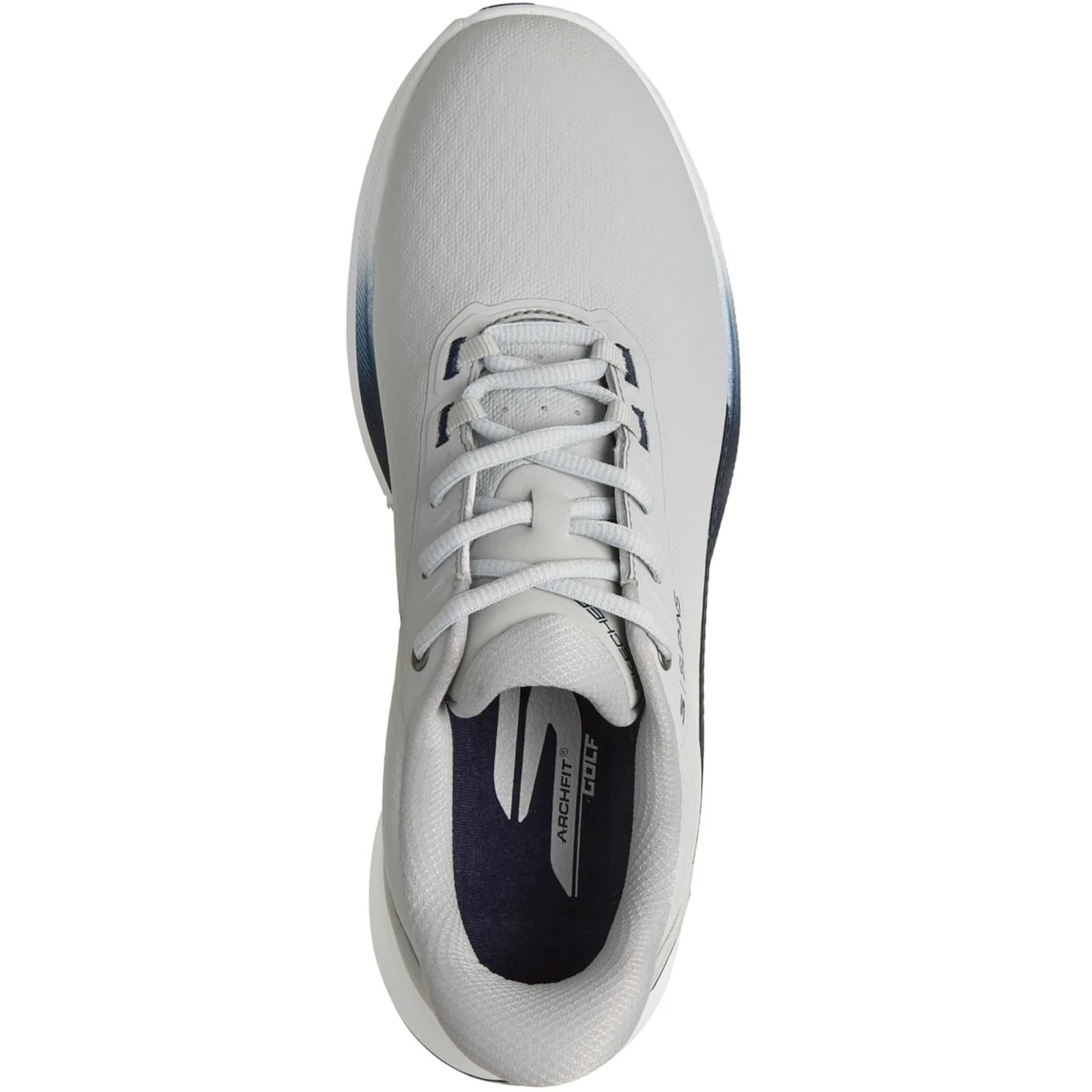 Skechers Mens Skechers Pure Slip Ins Golf Shoes Grey/Navy - Image 3