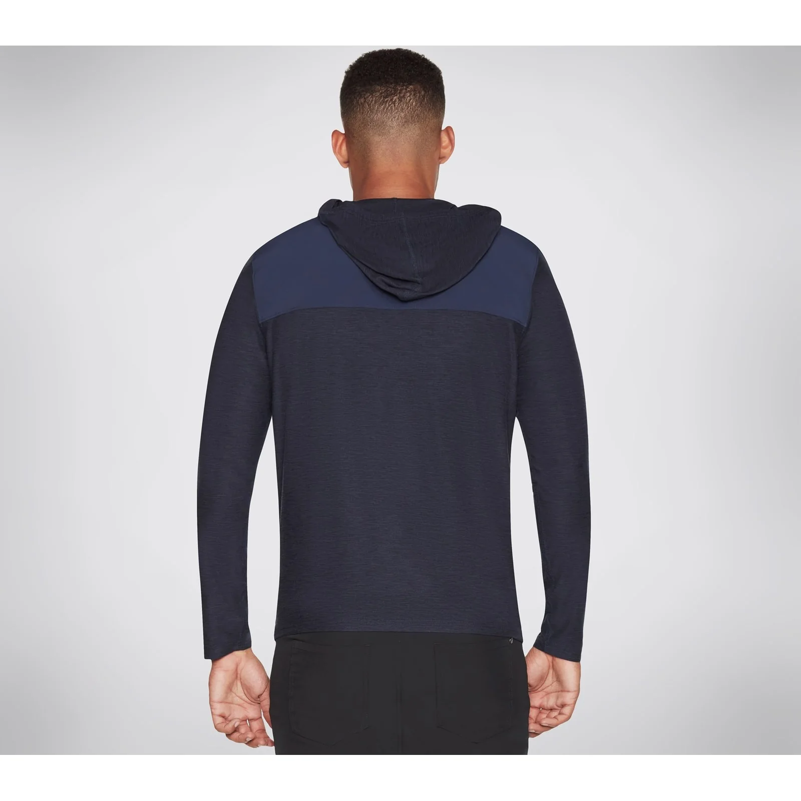 Skechers Mens Skech-Knits Ultra Go Lite Full Zip Hoodie Blue Iris - Image 2