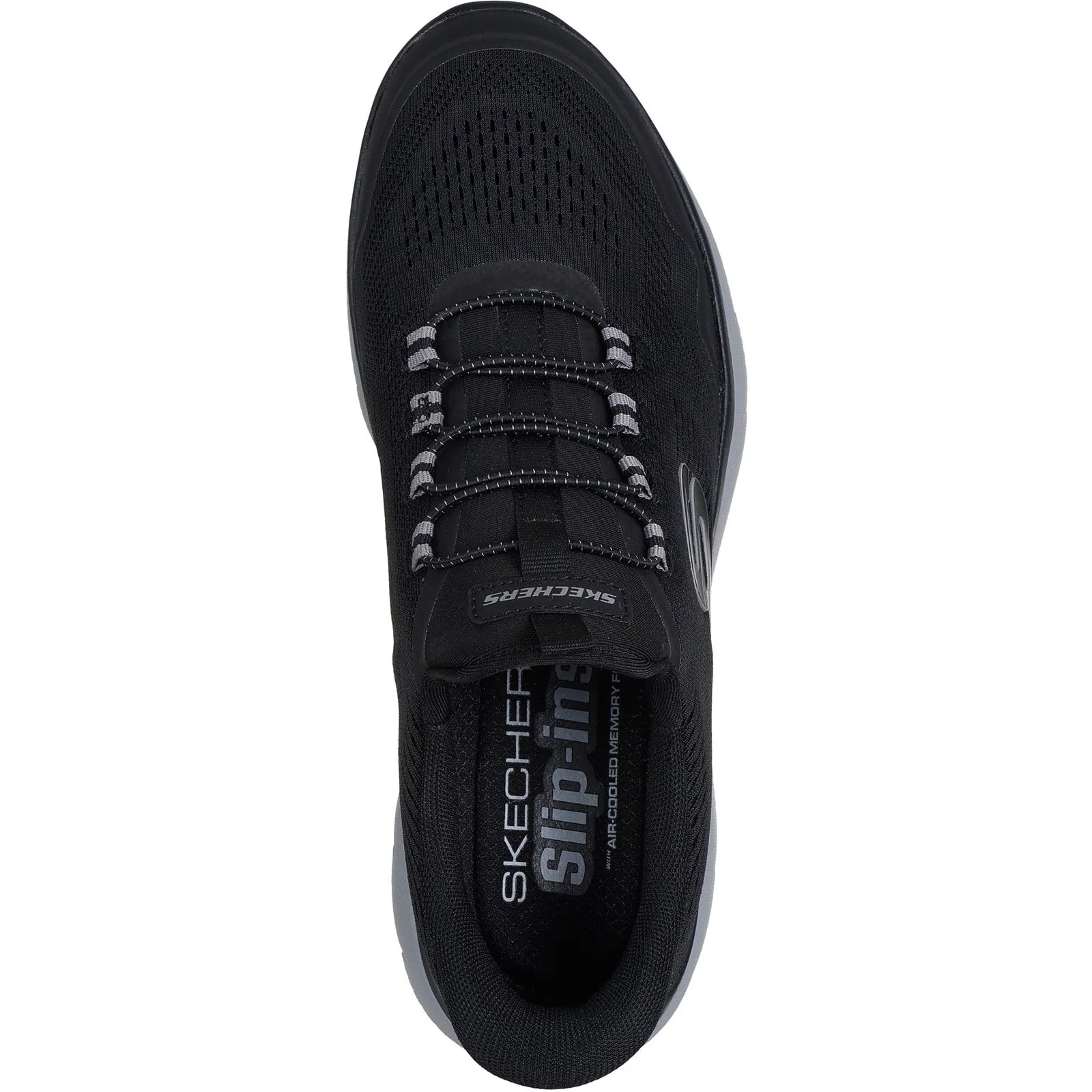 Skechers Mens Summits Top Rate Trainers Black/Charcoal - Image 3