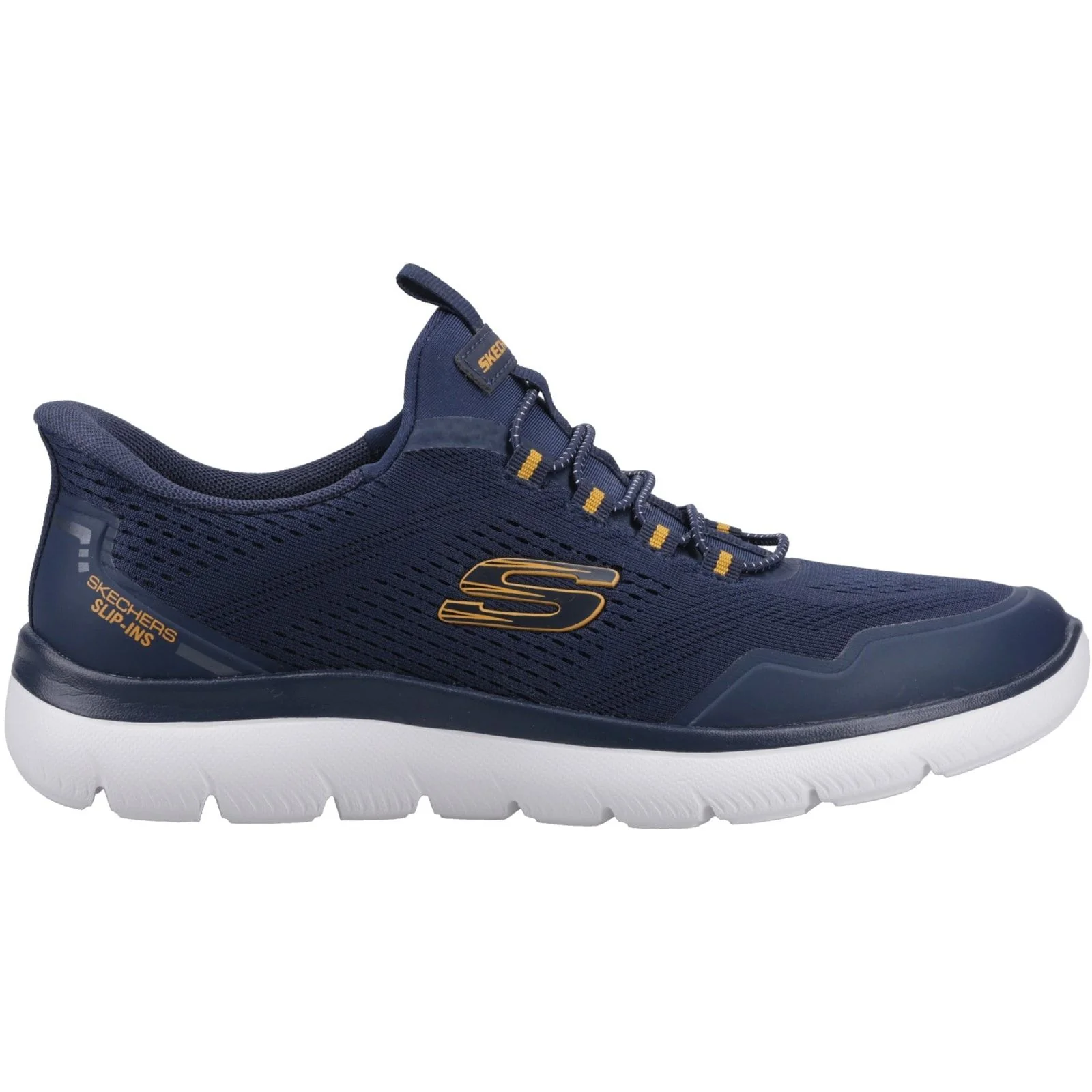 Skechers Mens Summits Top Rate Trainers Navy/Yellow