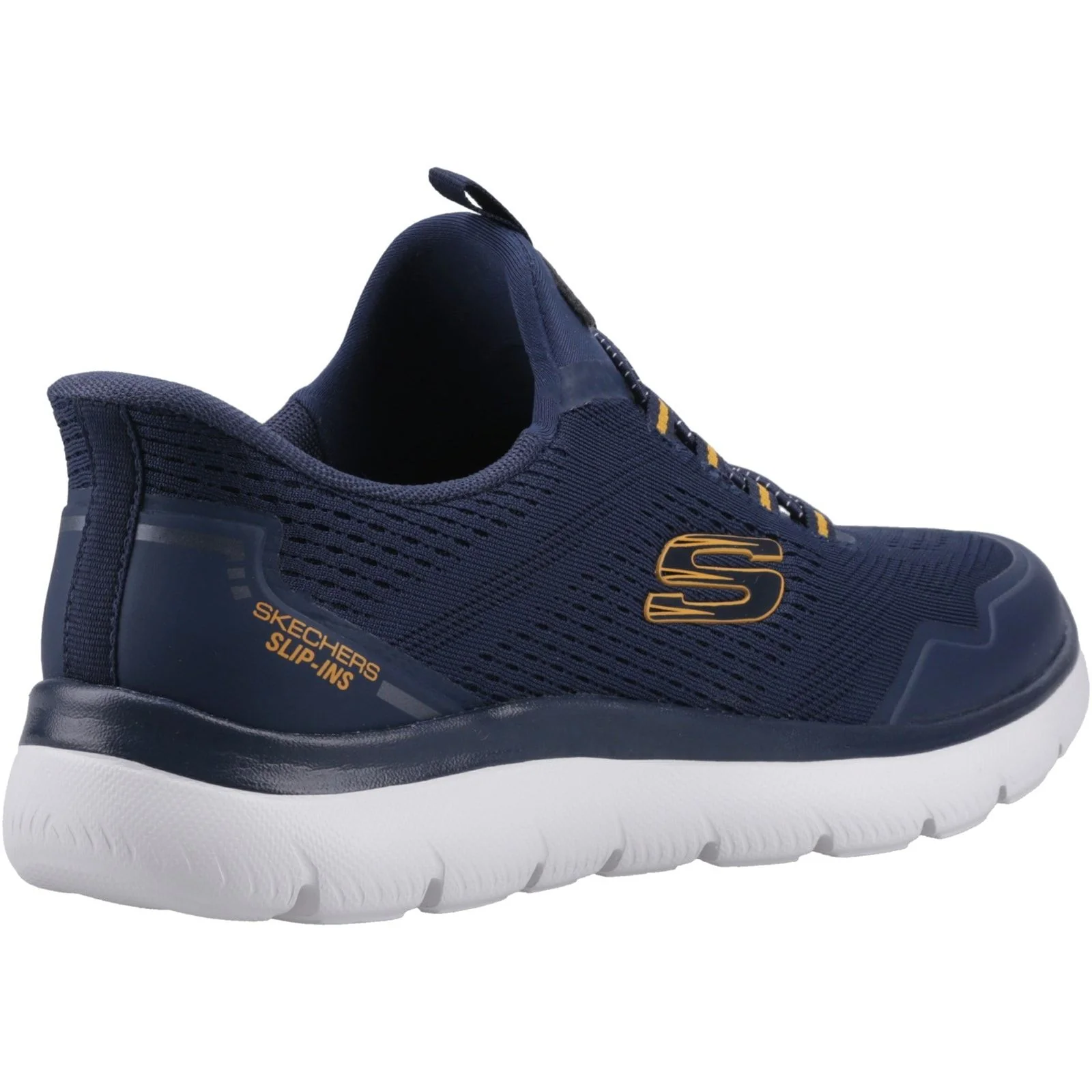 Skechers Mens Summits Top Rate Trainers Navy/Yellow - Image 5