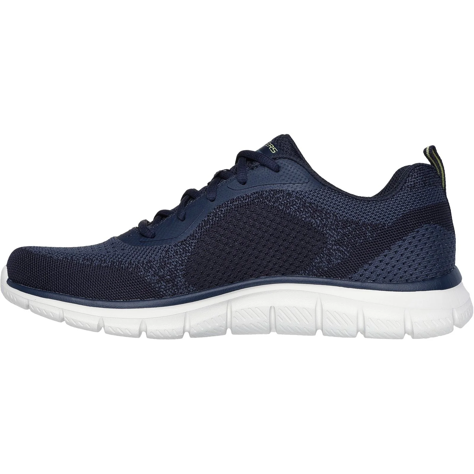 Skechers Mens Track Glendor Shoe Navy/Lime - Image 2